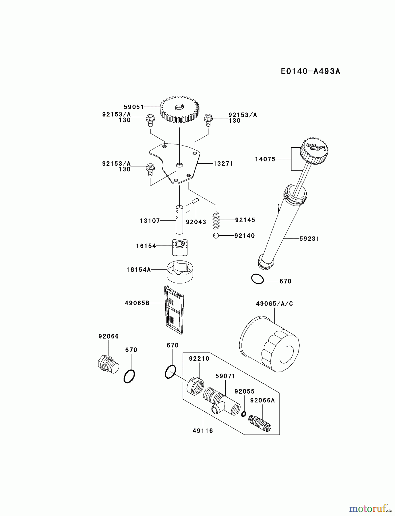  Kawasaki Motoren Motoren Vertikal FH641V - DS25 bis FS481V - BS13 FH641V-DS29 - Kawasaki FH641V 4-Stroke Engine LUBRICATION-EQUIPMENT