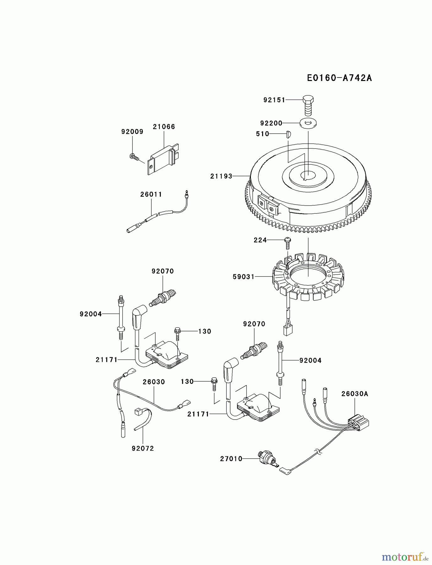  Kawasaki Motoren Motoren Vertikal FH641V - DS25 bis FS481V - BS13 FH680V-AS17 - Kawasaki FH680V 4-Stroke Engine ELECTRIC-EQUIPMENT