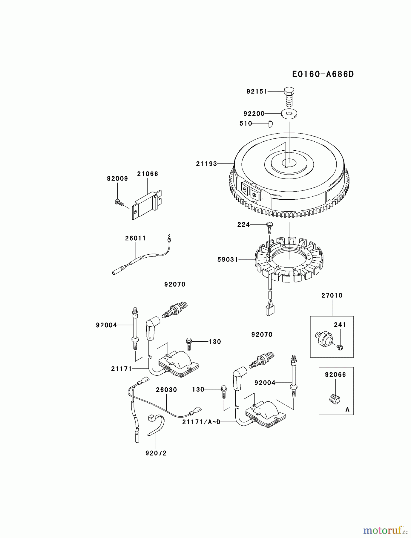  Kawasaki Motoren Motoren Vertikal FH641V - DS25 bis FS481V - BS13 FH680V-CS09 - Kawasaki FH680V 4-Stroke Engine ELECTRIC-EQUIPMENT