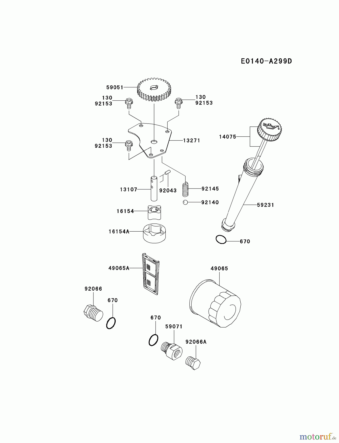  Kawasaki Motoren Motoren Vertikal FH641V - DS25 bis FS481V - BS13 FH680V-GS13 - Kawasaki FH680V 4-Stroke Engine LUBRICATION-EQUIPMENT