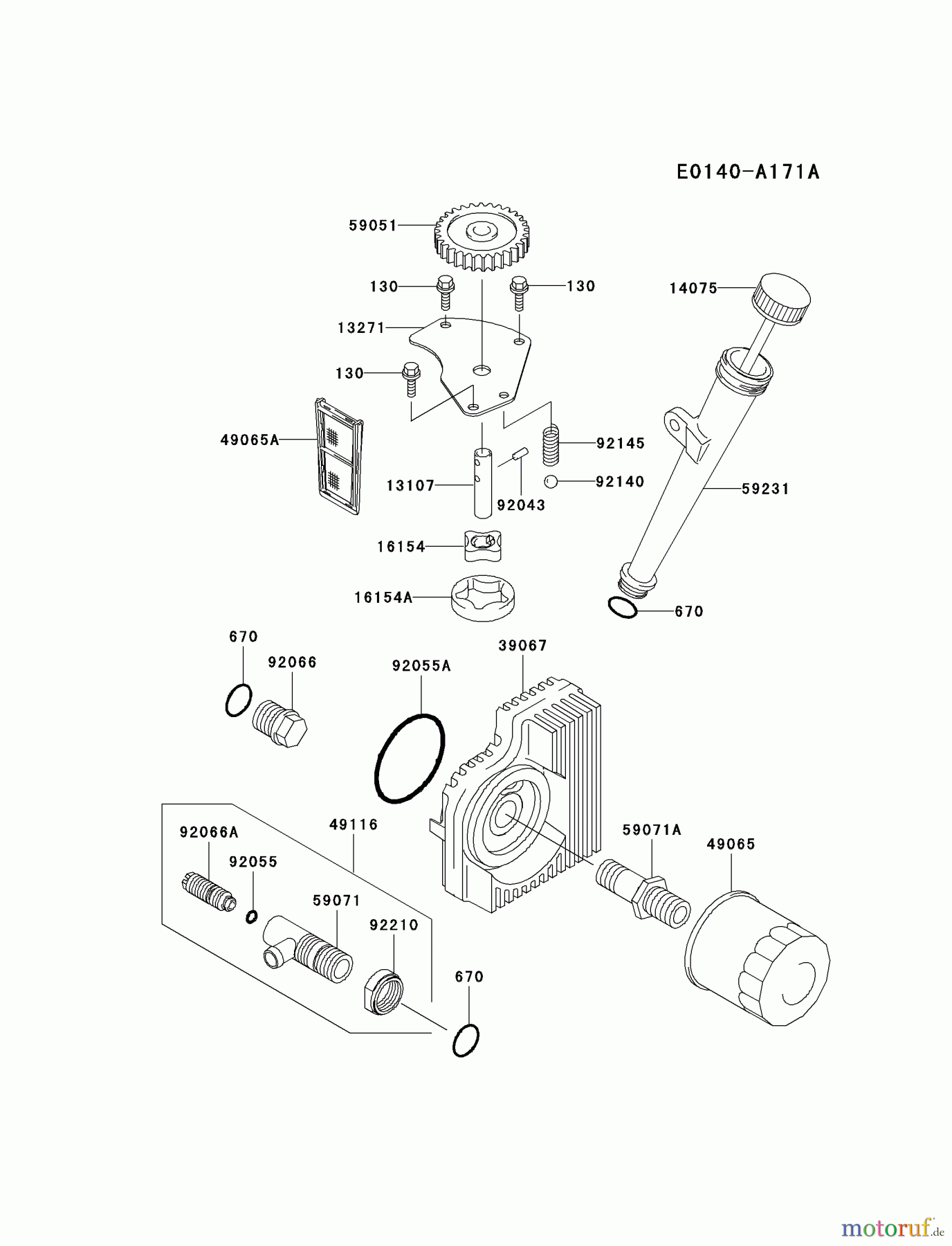  Kawasaki Motoren Motoren Vertikal FH641V - DS25 bis FS481V - BS13 FH721V-AS10 - Kawasaki FH721V 4-Stroke Engine LUBRICATION-EQUIPMENT