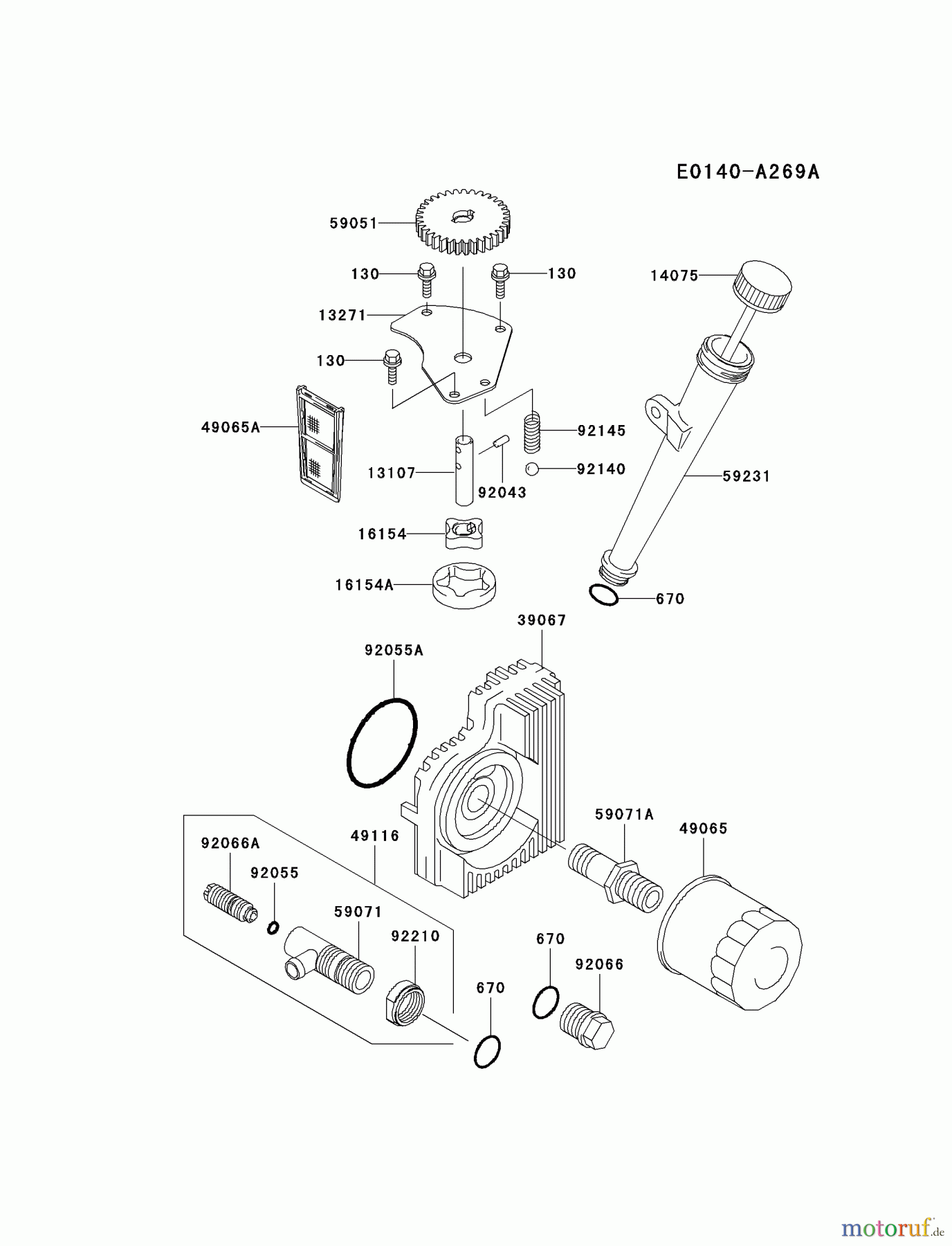  Kawasaki Motoren Motoren Vertikal FH641V - DS25 bis FS481V - BS13 FH721V-AS19 - Kawasaki FH721V 4-Stroke Engine LUBRICATION-EQUIPMENT