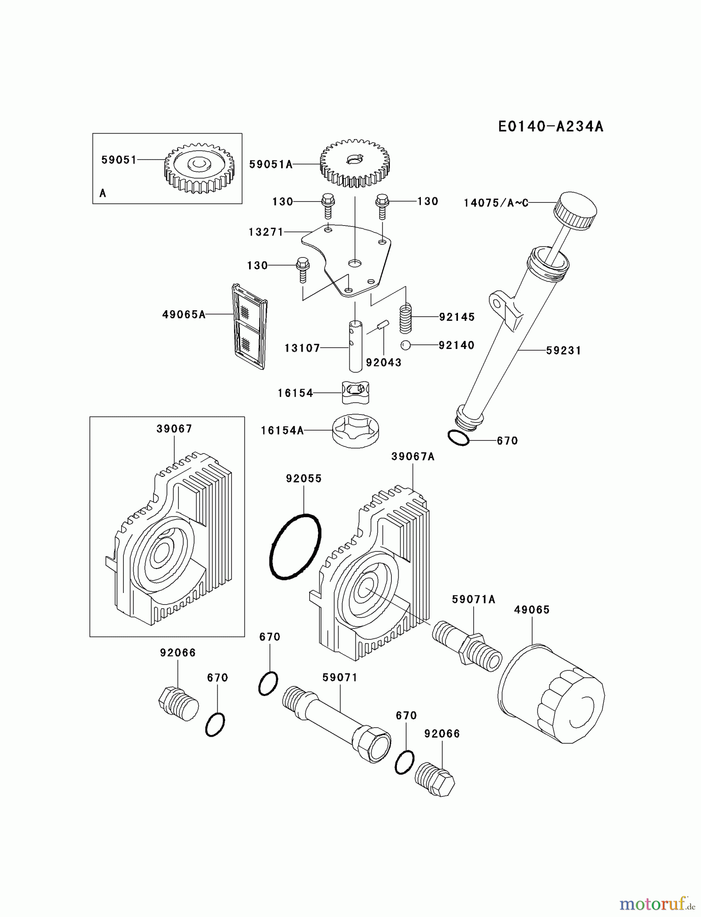  Kawasaki Motoren Motoren Vertikal FH641V - DS25 bis FS481V - BS13 FH721V-BS05 - Kawasaki FH721V 4-Stroke Engine LUBRICATION-EQUIPMENT