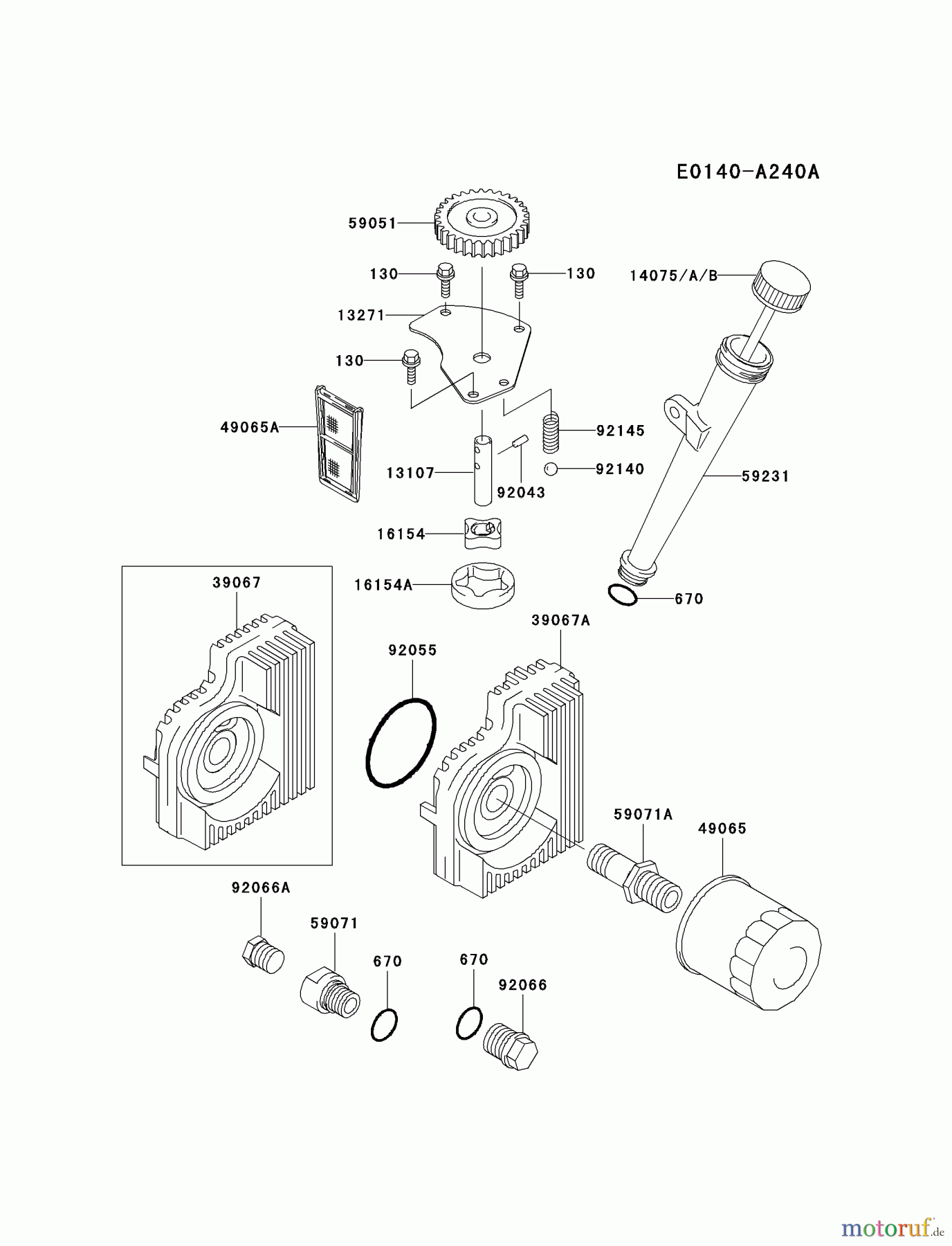  Kawasaki Motoren Motoren Vertikal FH641V - DS25 bis FS481V - BS13 FH721V-BS15 - Kawasaki FH721V 4-Stroke Engine LUBRICATION-EQUIPMENT