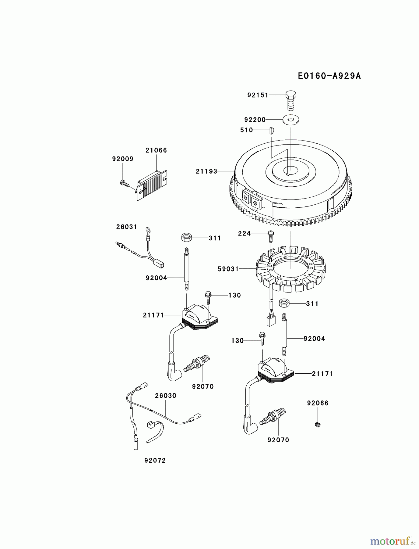  Kawasaki Motoren Motoren Vertikal FH641V - DS25 bis FS481V - BS13 FH721V-BS30 - Kawasaki FH721V 4-Stroke Engine ELECTRIC-EQUIPMENT