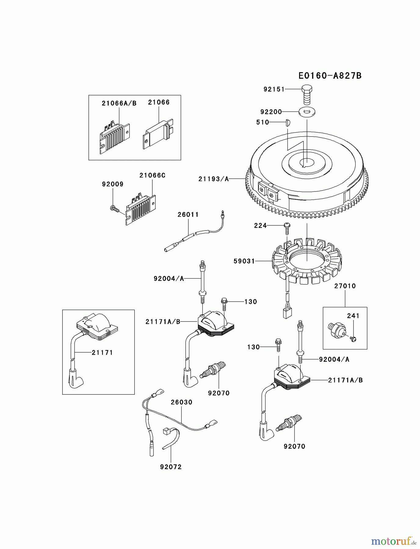  Kawasaki Motoren Motoren Vertikal FH641V - DS25 bis FS481V - BS13 FH721V-BS12 - Kawasaki FH721V 4-Stroke Engine ELECTRIC-EQUIPMENT