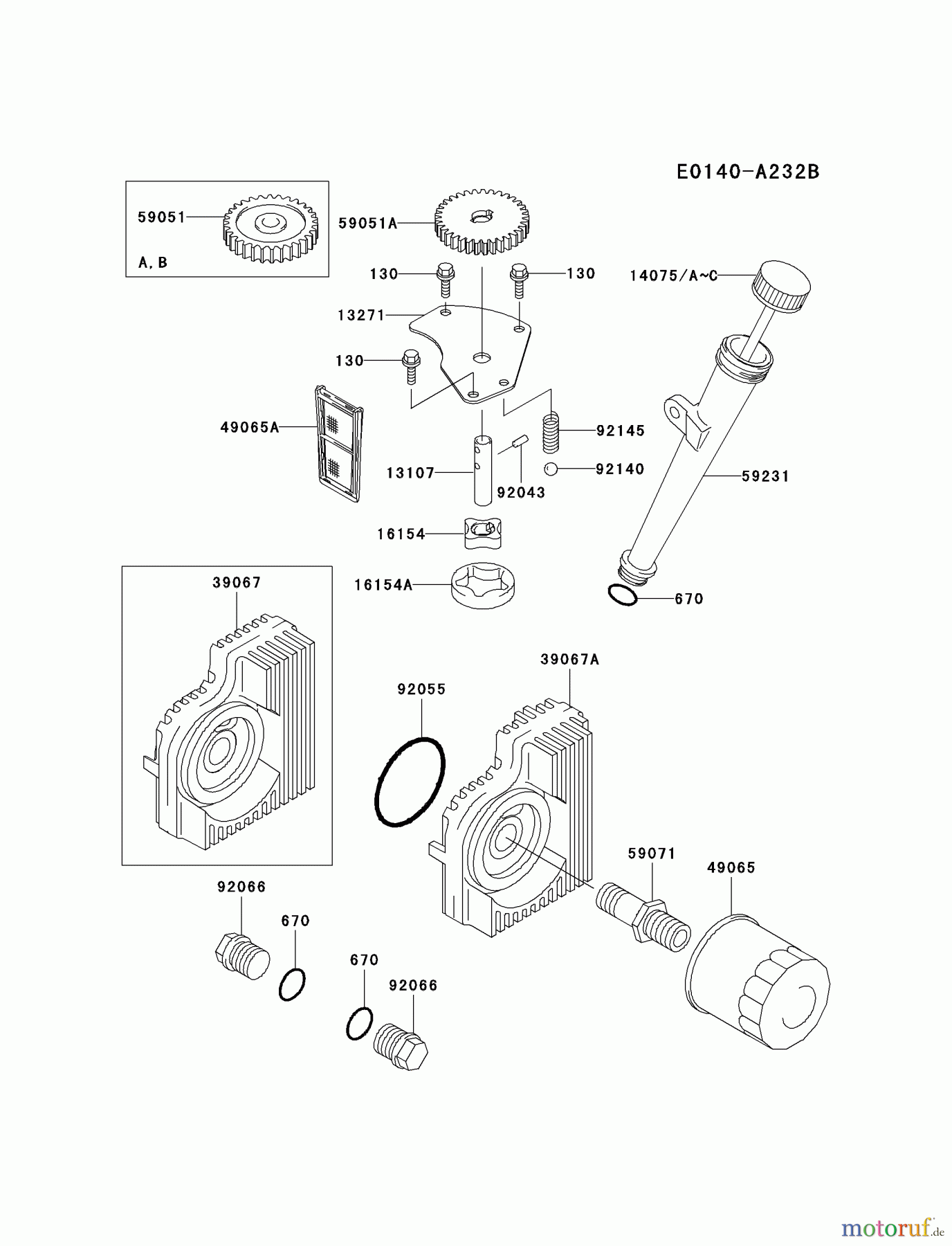  Kawasaki Motoren Motoren Vertikal FH641V - DS25 bis FS481V - BS13 FH721V-CS12 - Kawasaki FH721V 4-Stroke Engine LUBRICATION-EQUIPMENT