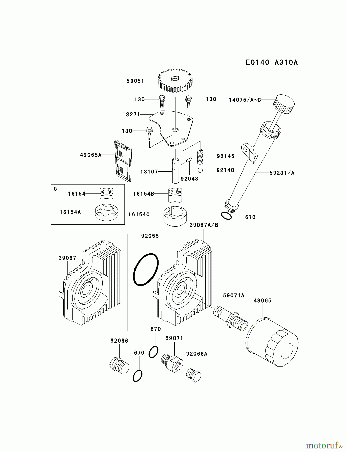  Kawasaki Motoren Motoren Vertikal FH641V - DS25 bis FS481V - BS13 FH721V-CS09 - Kawasaki FH721V 4-Stroke Engine LUBRICATION-EQUIPMENT