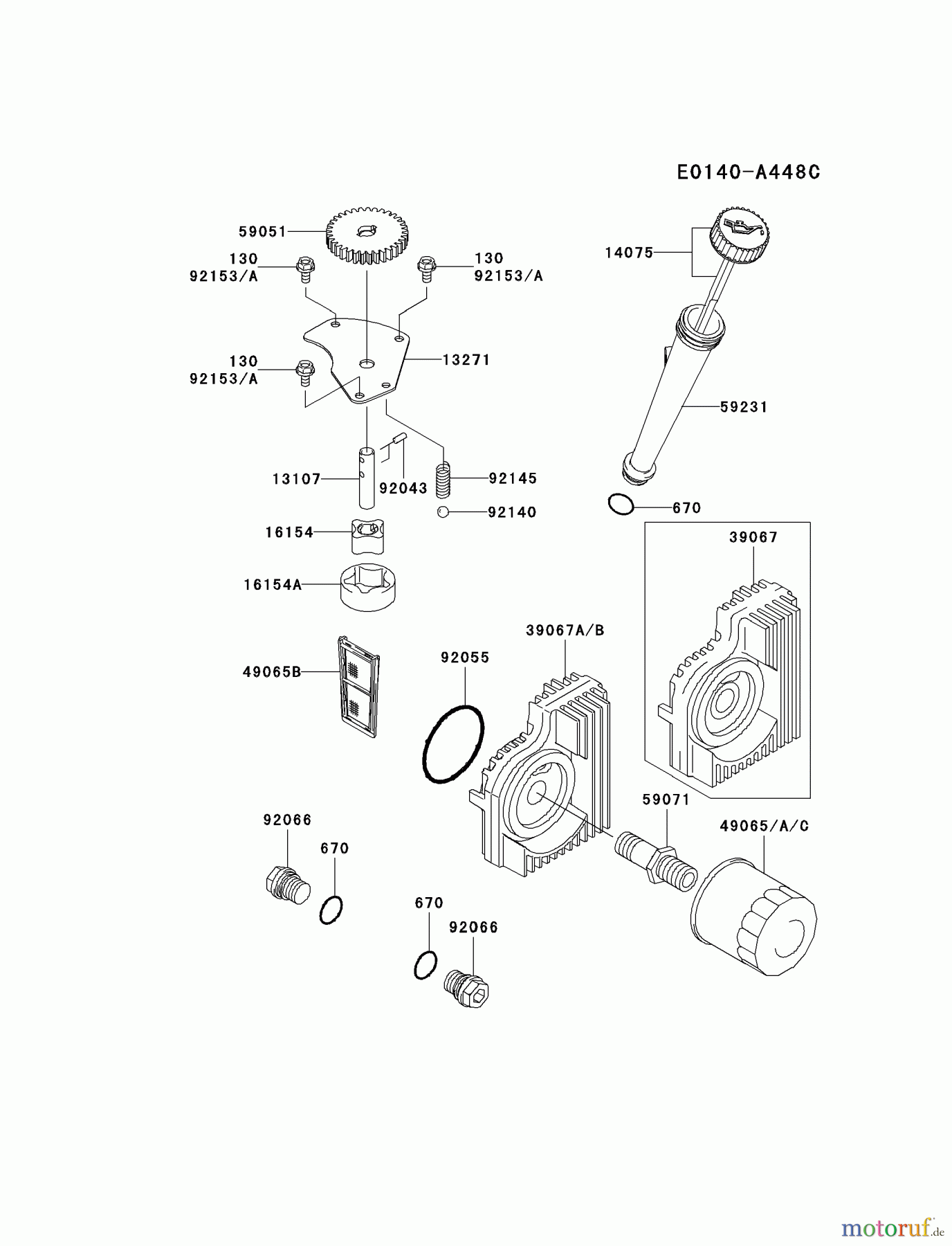  Kawasaki Motoren Motoren Vertikal FH641V - DS25 bis FS481V - BS13 FH721V-ES16 - Kawasaki FH721V 4-Stroke Engine LUBRICATION-EQUIPMENT