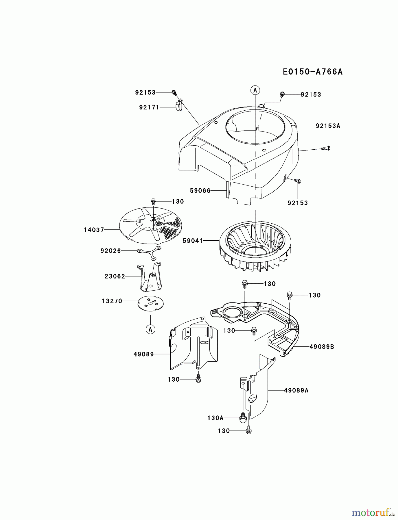  Kawasaki Motoren Motoren Vertikal FH641V - DS25 bis FS481V - BS13 FH721V-DS19 - Kawasaki FH721V 4-Stroke Engine COOLING-EQUIPMENT