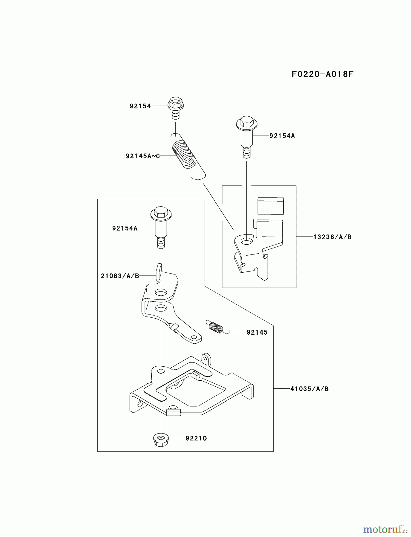  Kawasaki Motoren Motoren Vertikal FH641V - DS25 bis FS481V - BS13 FJ180V-AM00 - Kawasaki FJ180V 4-Stroke Engine BRAKE/COVER