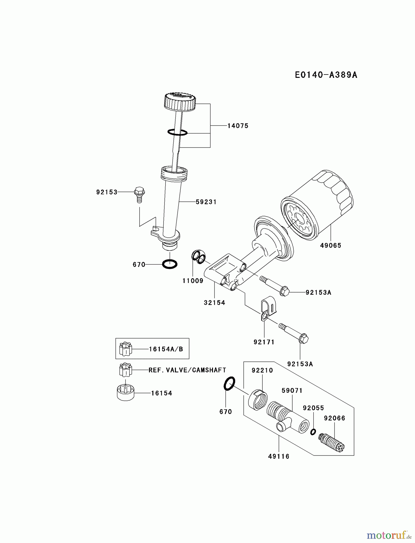  Kawasaki Motoren Motoren Vertikal FH641V - DS25 bis FS481V - BS13 FJ180V-CS08 - Kawasaki FJ180V 4-Stroke Engine LUBRICATION-EQUIPMENT