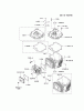 Kawasaki Motoren FH641V - DS25 bis FS481V - BS13 FJ180V-BS23 - Kawasaki FJ180V 4-Stroke Engine Listas de piezas de repuesto y dibujos CYLINDER/CRANKCASE