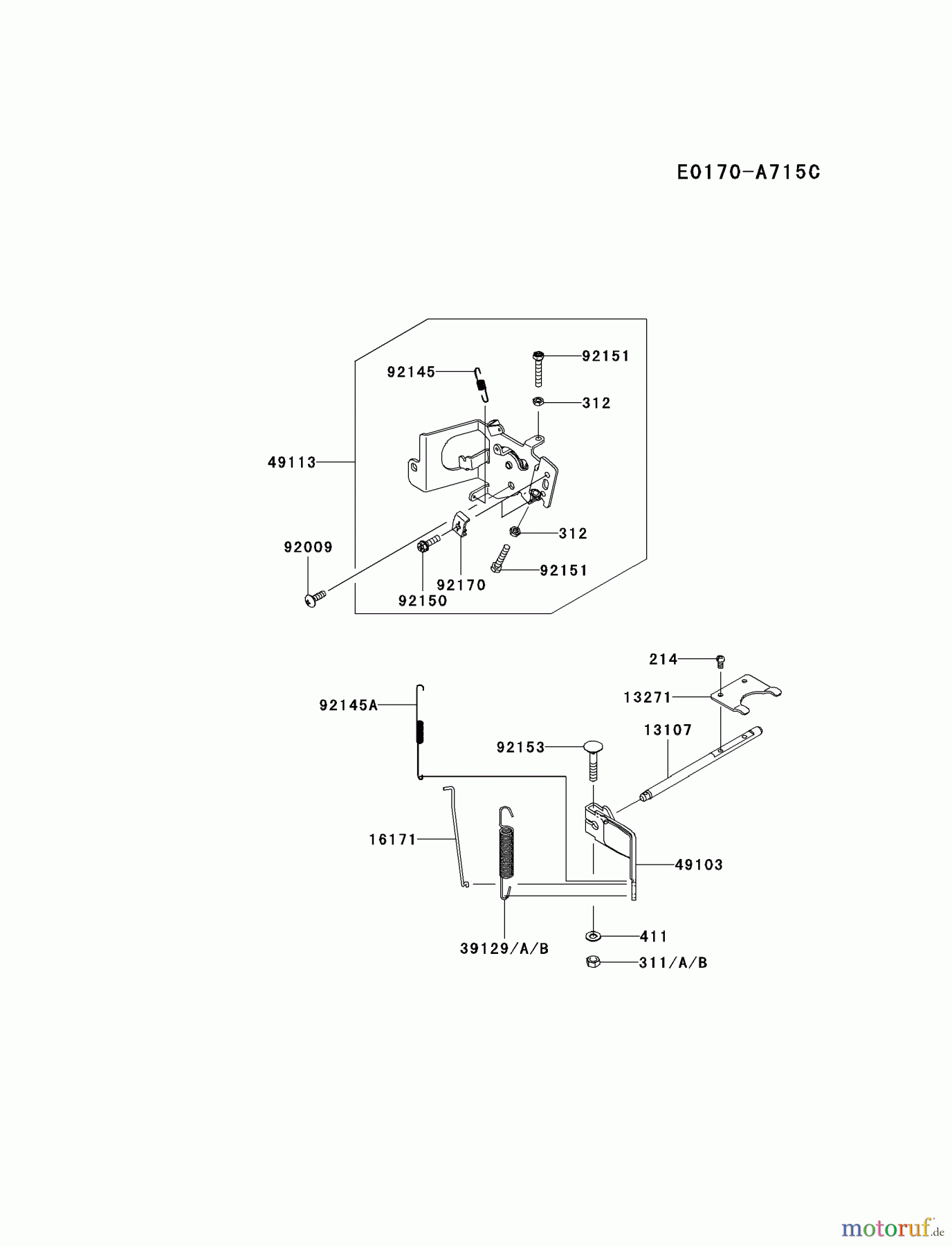  Kawasaki Motoren Motoren Vertikal FH641V - DS25 bis FS481V - BS13 FR541V-AS00 - Kawasaki FR541V 4-Stroke Engine CONTROL-EQUIPMENT