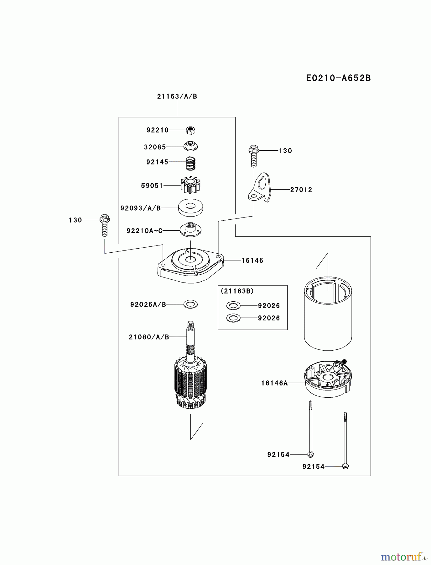  Kawasaki Motoren Motoren Vertikal FH641V - DS25 bis FS481V - BS13 FR600V-BS04 - Kawasaki FR600V 4-Stroke Engine STARTER