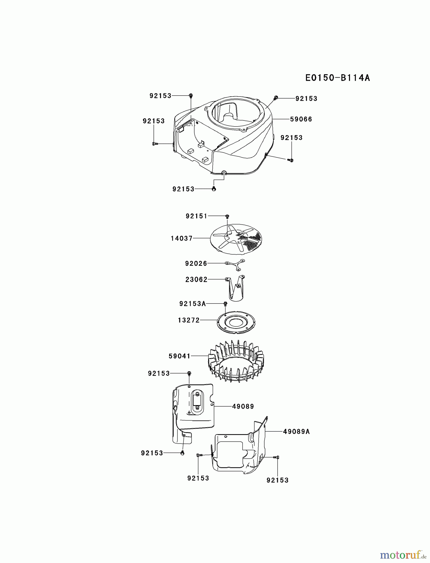  Kawasaki Motoren Motoren Vertikal FH641V - DS25 bis FS481V - BS13 FR651V-AS28 - Kawasaki FR651V 4-Stroke Engine COOLING-EQUIPMENT