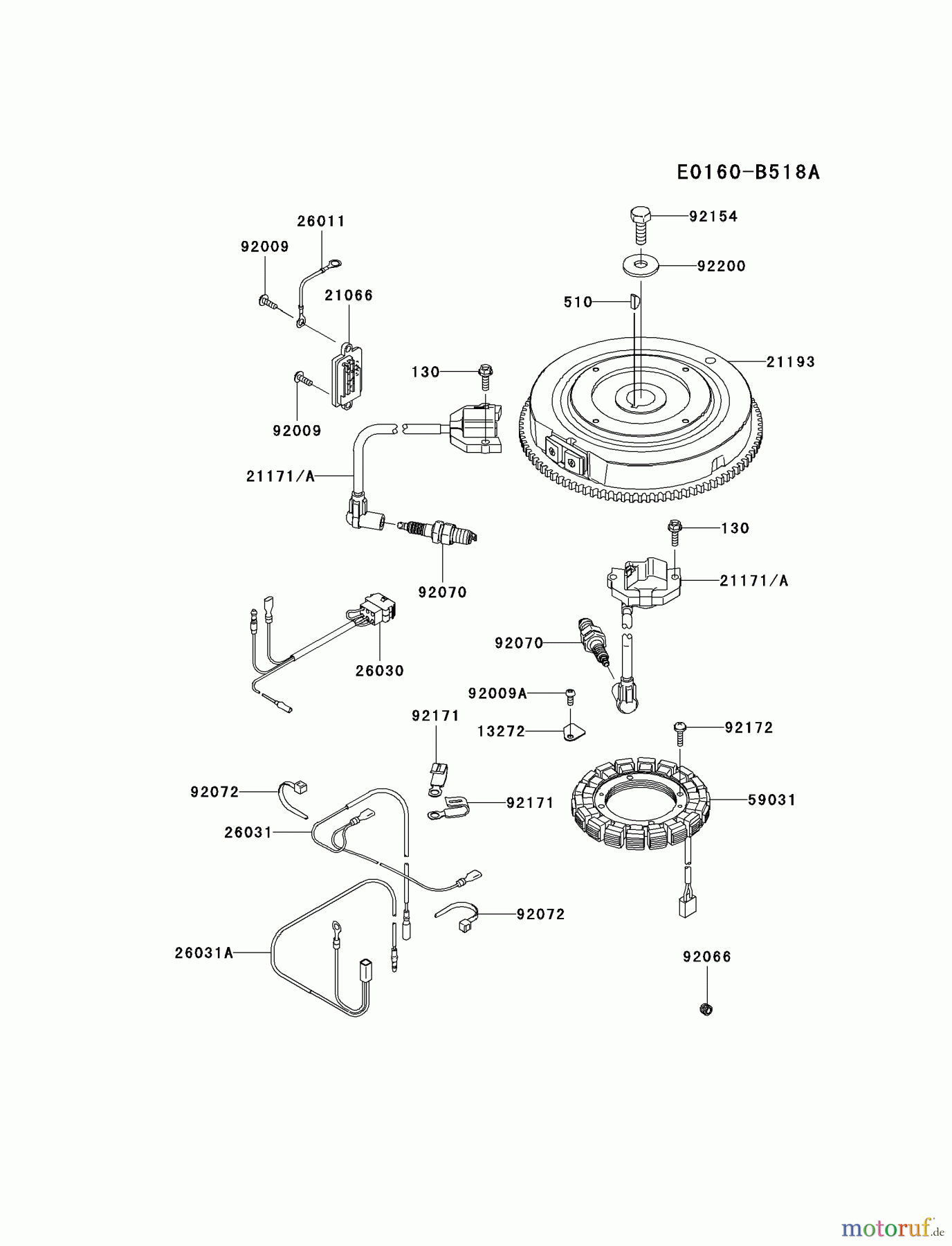  Kawasaki Motoren Motoren Vertikal FH641V - DS25 bis FS481V - BS13 FR651V-BS16 - Kawasaki FR651V 4-Stroke Engine ELECTRIC-EQUIPMENT