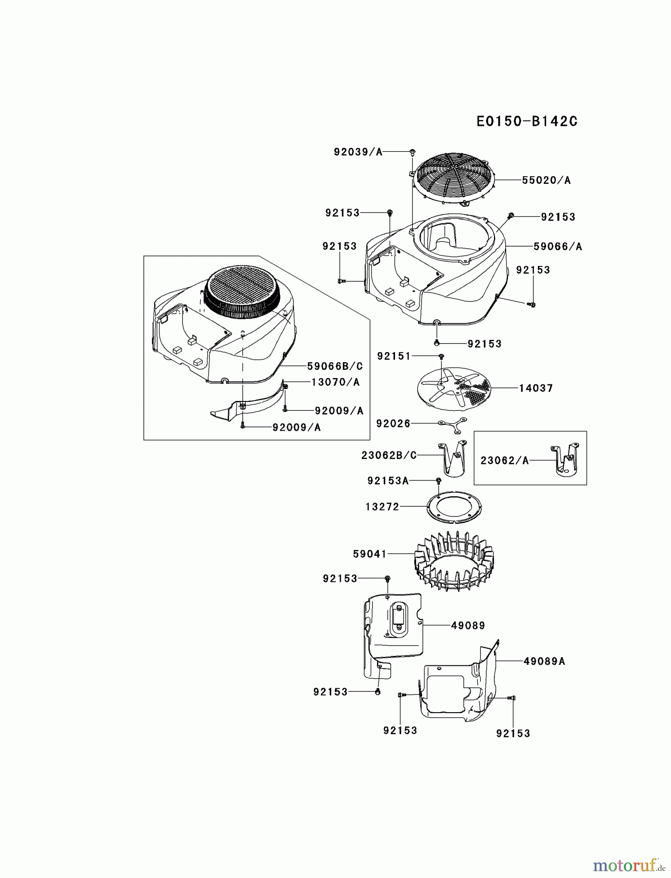  Kawasaki Motoren Motoren Vertikal FH641V - DS25 bis FS481V - BS13 FR651V-CS12 - Kawasaki FR651V 4-Stroke Engine COOLING-EQUIPMENT