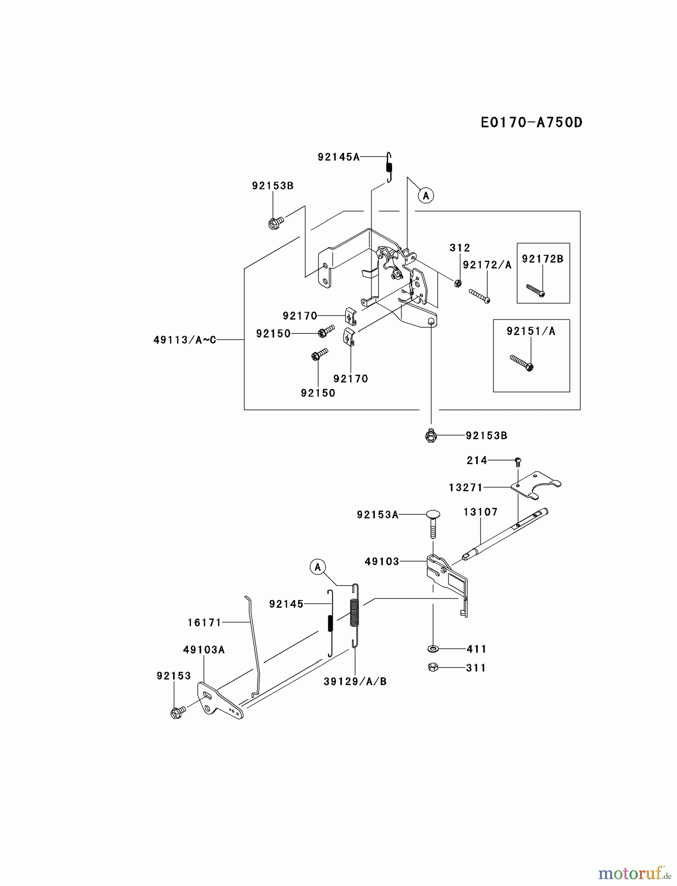  Kawasaki Motoren Motoren Vertikal FH641V - DS25 bis FS481V - BS13 FR651V-AS05 - Kawasaki FR651V 4-Stroke Engine CONTROL-EQUIPMENT