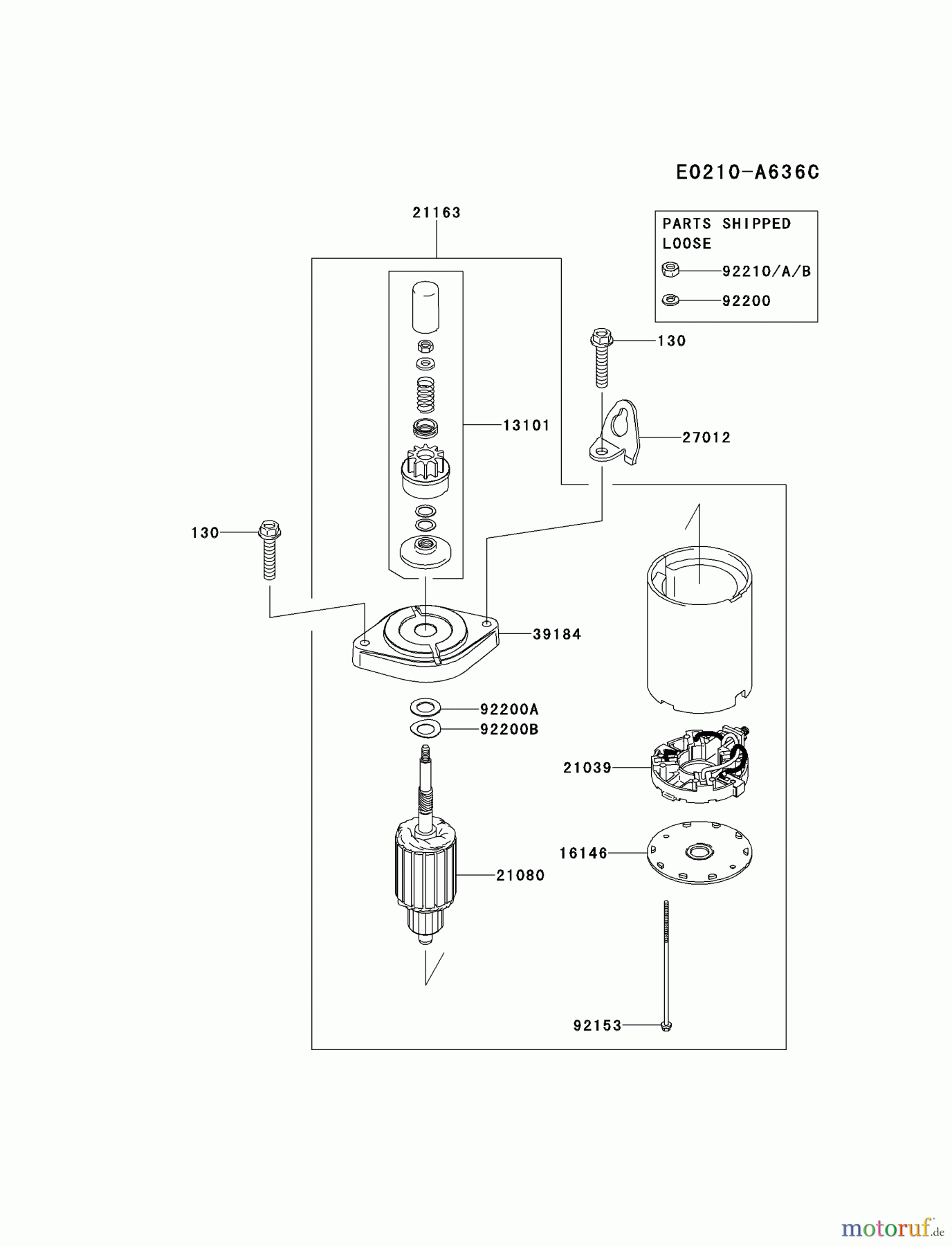  Kawasaki Motoren Motoren Vertikal FH641V - DS25 bis FS481V - BS13 FR691V-CS14 - Kawasaki FR691V 4-Stroke Engine STARTER(FR691VB19465?