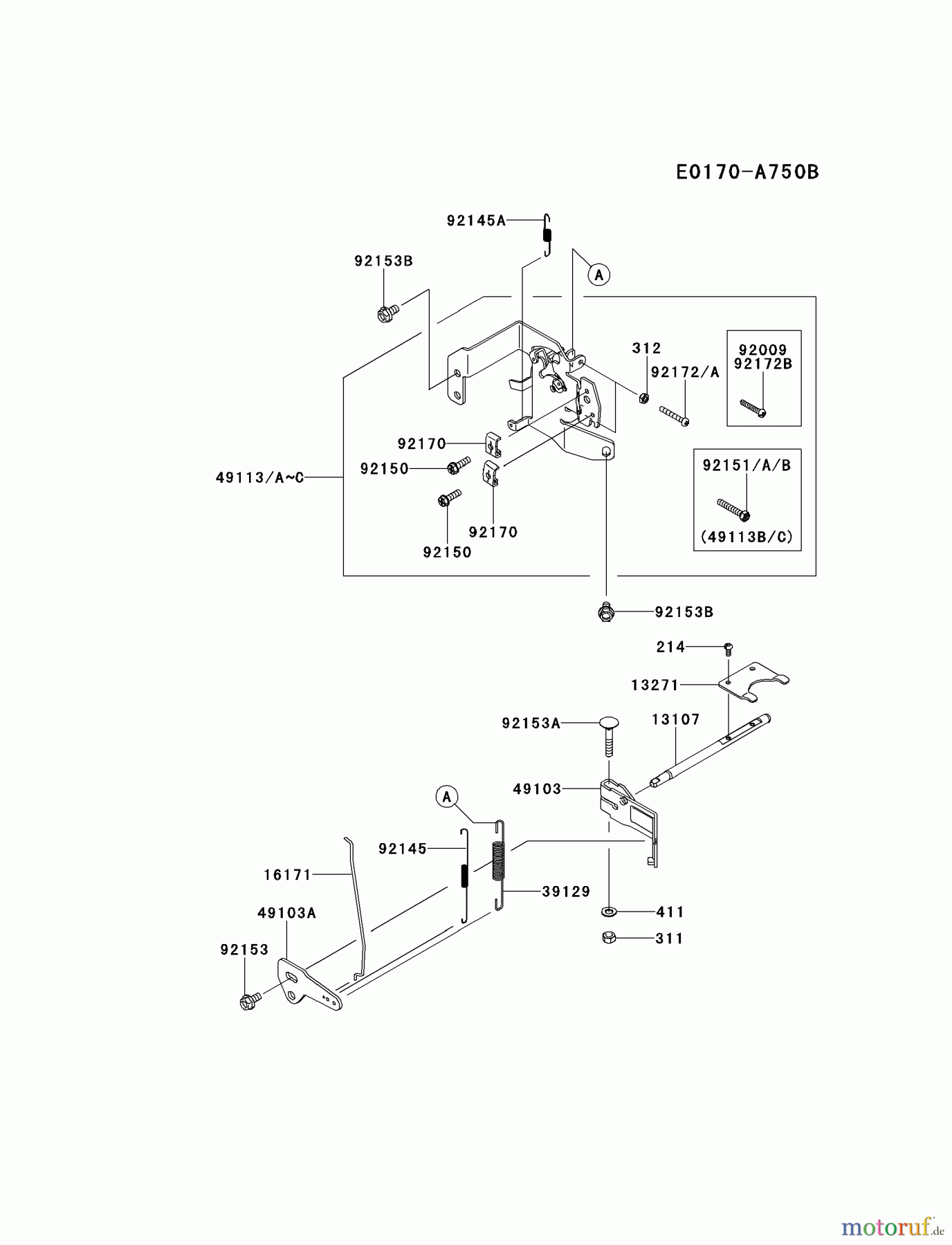  Kawasaki Motoren Motoren Vertikal FH641V - DS25 bis FS481V - BS13 FR651V-DS00 - Kawasaki FR651V 4-Stroke Engine CONTROL-EQUIPMENT