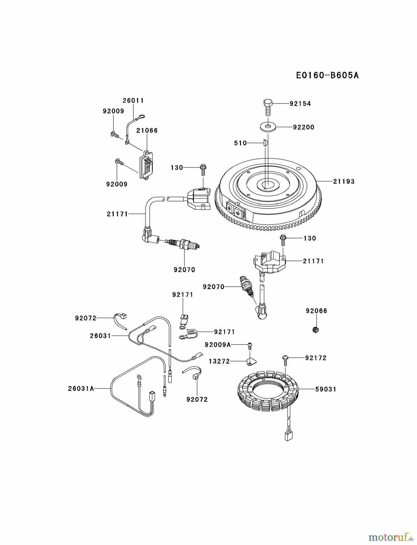  Kawasaki Motoren Motoren Vertikal FH641V - DS25 bis FS481V - BS13 FR691V-BS24 - Kawasaki FR691V 4-Stroke Engine ELECTRIC-EQUIPMENT