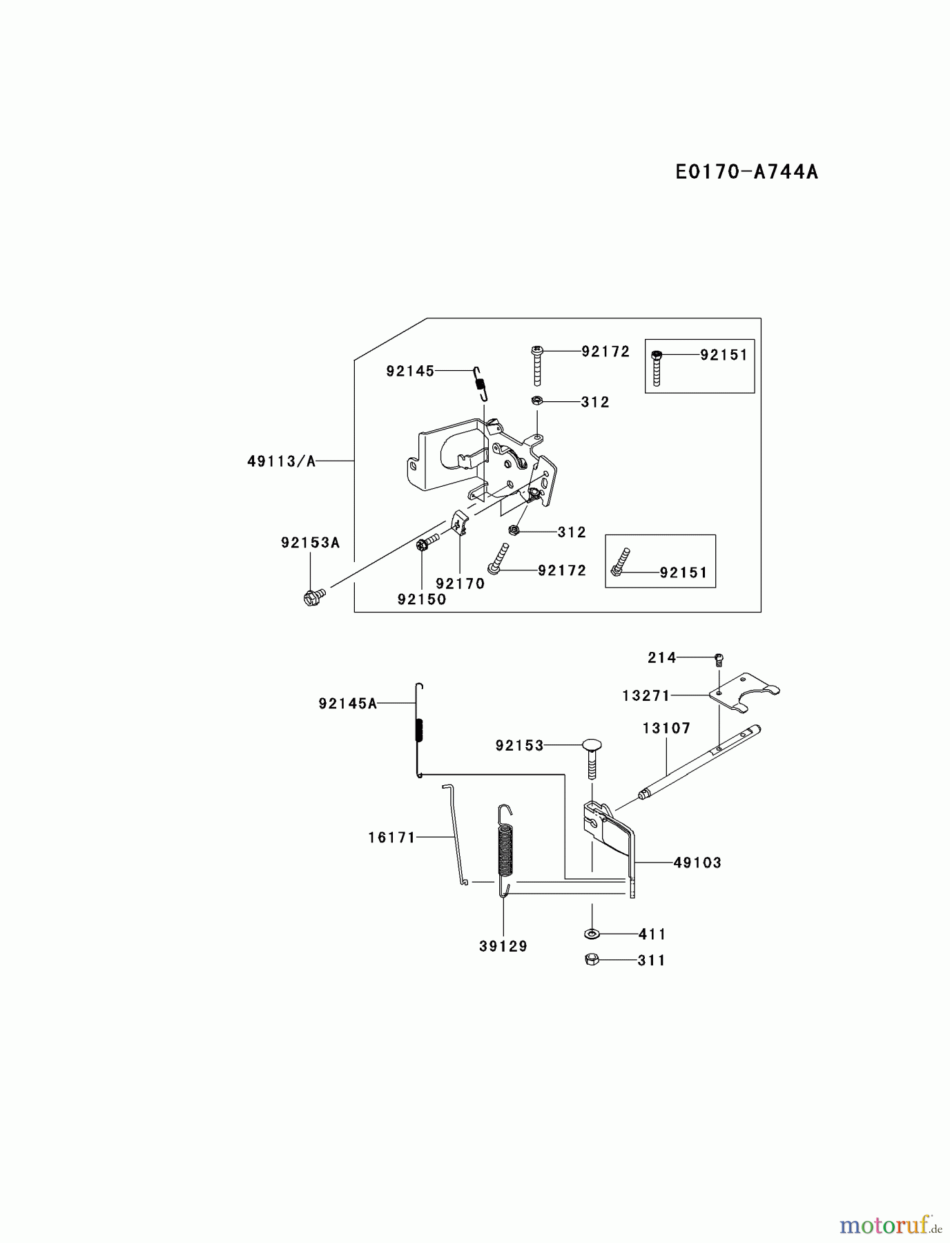  Kawasaki Motoren Motoren Vertikal FH641V - DS25 bis FS481V - BS13 FS481V-AS23 - Kawasaki FS481V 4-Stroke Engine CONTROL-EQUIPMENT