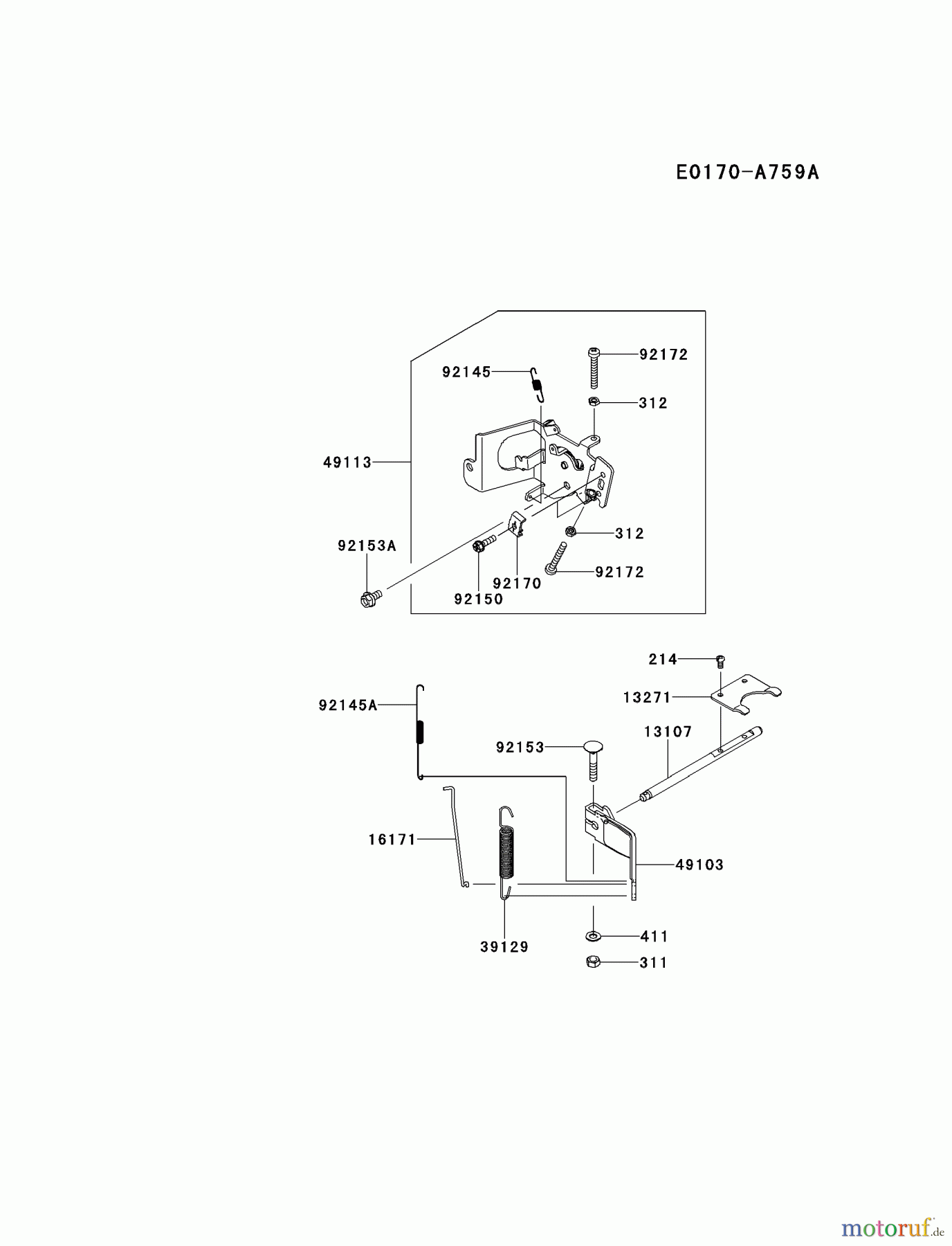  Kawasaki Motoren Motoren Vertikal FH641V - DS25 bis FS481V - BS13 FS481V-AS26 - Kawasaki FS481V 4-Stroke Engine CONTROL-EQUIPMENT