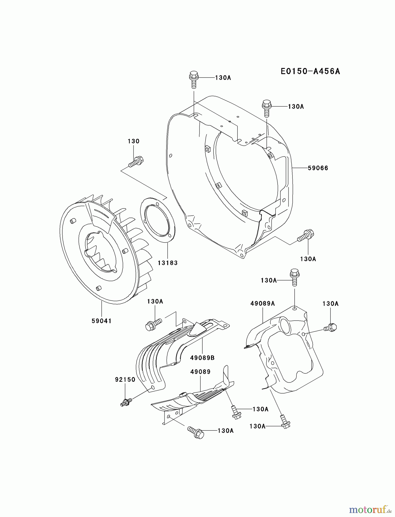  Kawasaki Motoren Motoren, Horizontal FE400D-AS00 - Kawasaki FE400D 4-Stroke Engine COOLING-EQUIPMENT