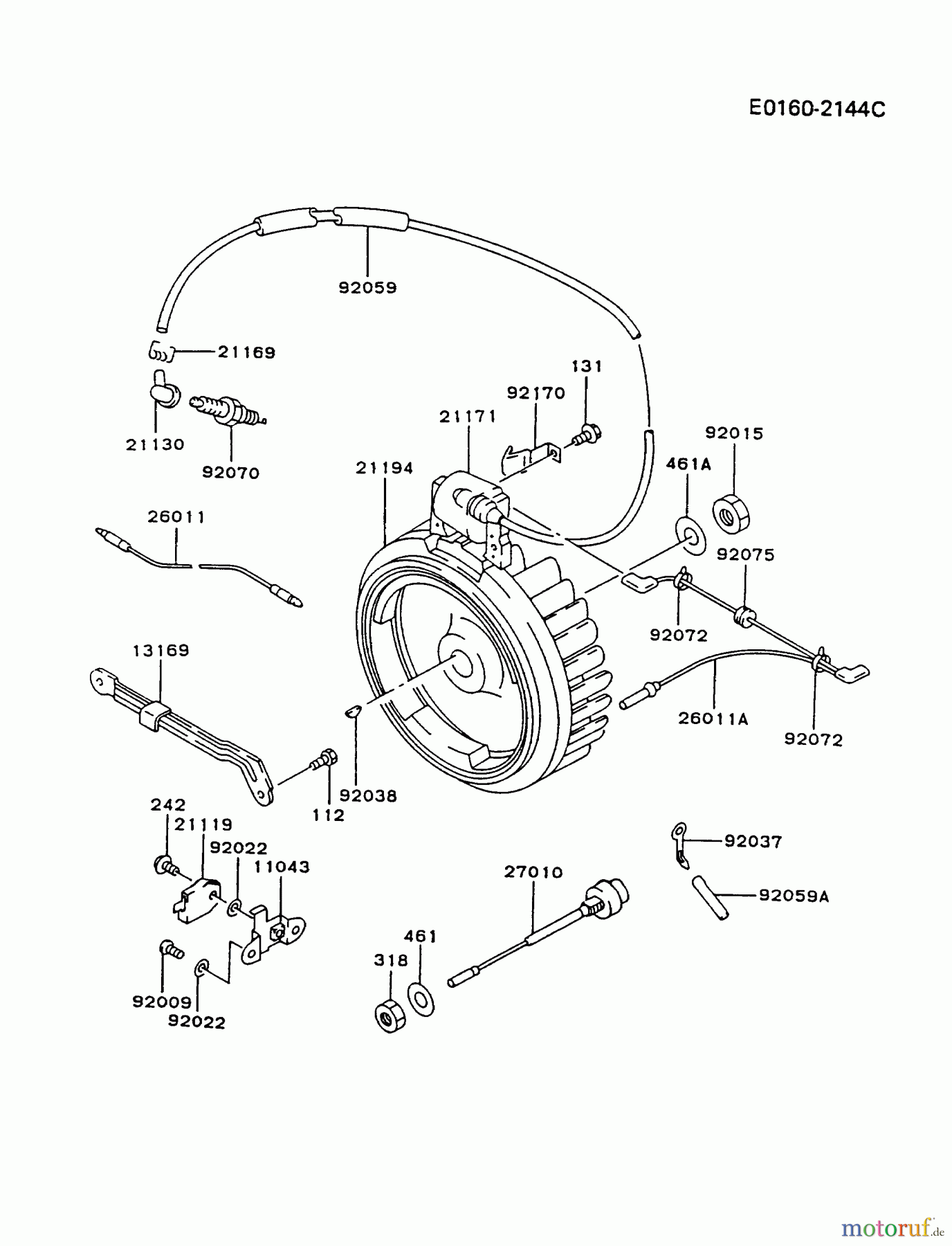  Kawasaki Motoren Motoren, Horizontal FG300D-DS09 - Kawasaki FG300D 4-Stroke Engine ELECTRIC-EQUIPMENT