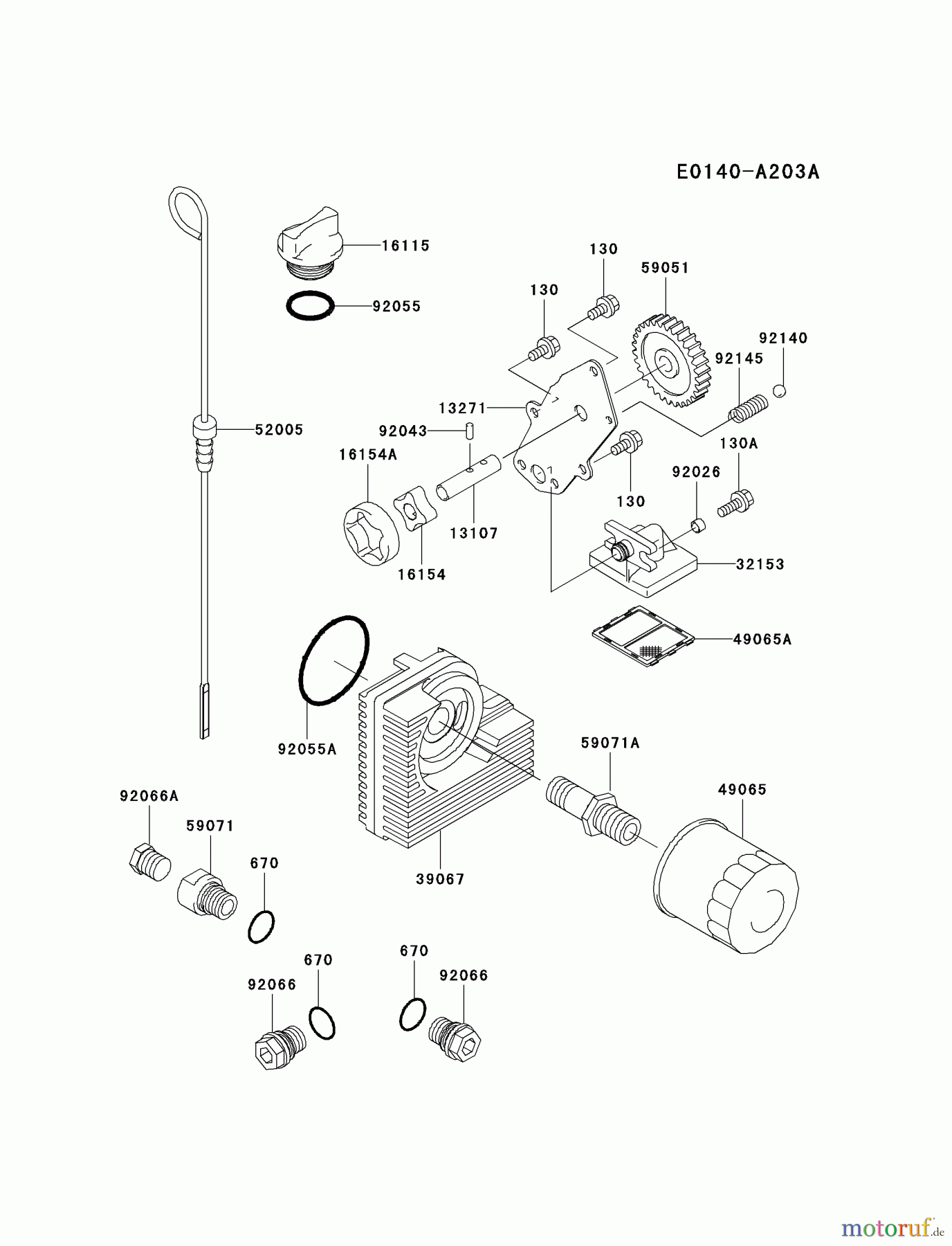  Kawasaki Motoren Motoren, Horizontal FH721D-AS06 - Kawasaki FH721D 4-Stroke Engine LUBRICATION-EQUIPMENT