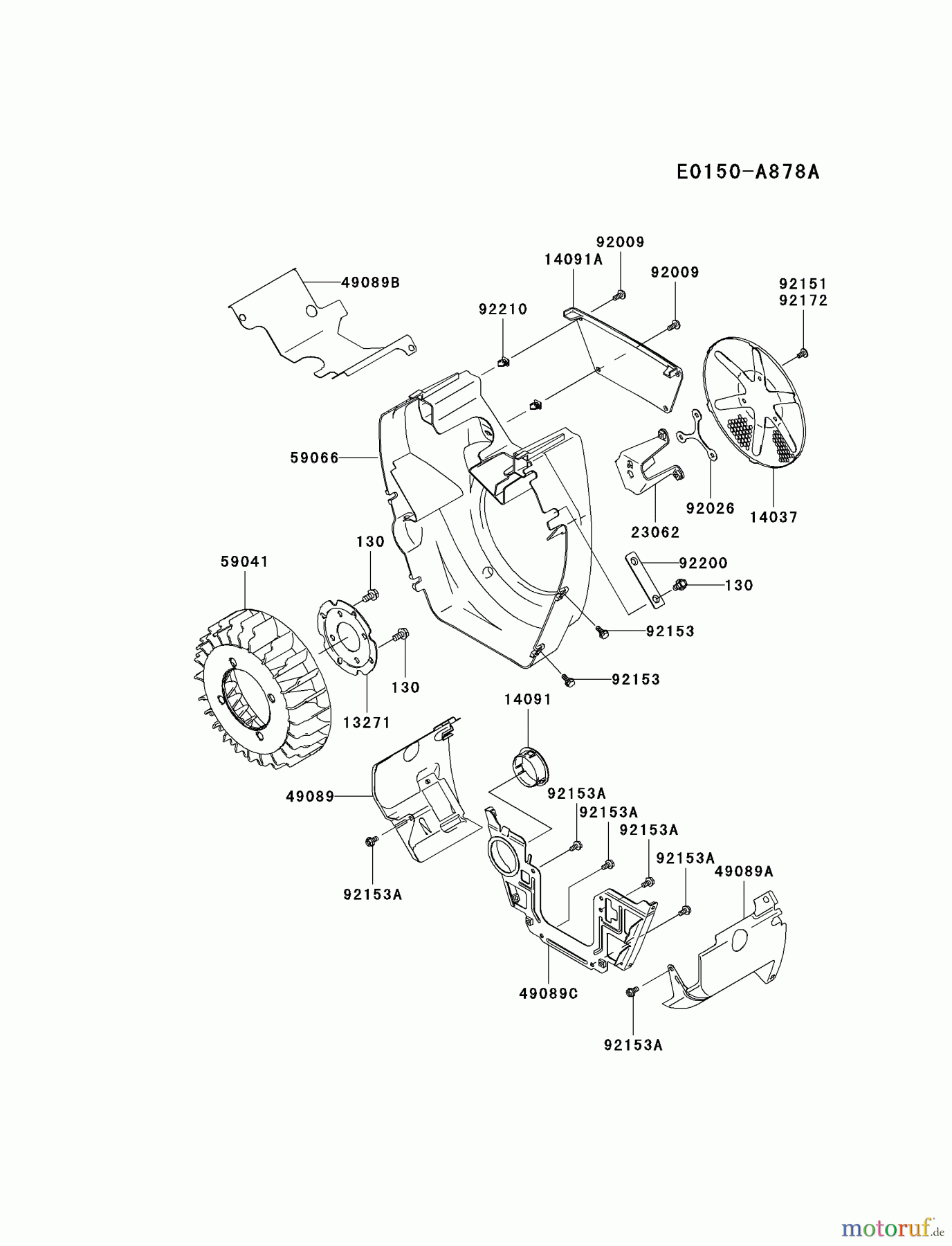  Kawasaki Motoren Motoren, Horizontal FH721D-AS11 - Kawasaki FH721D 4-Stroke Engine COOLING-EQUIPMENT