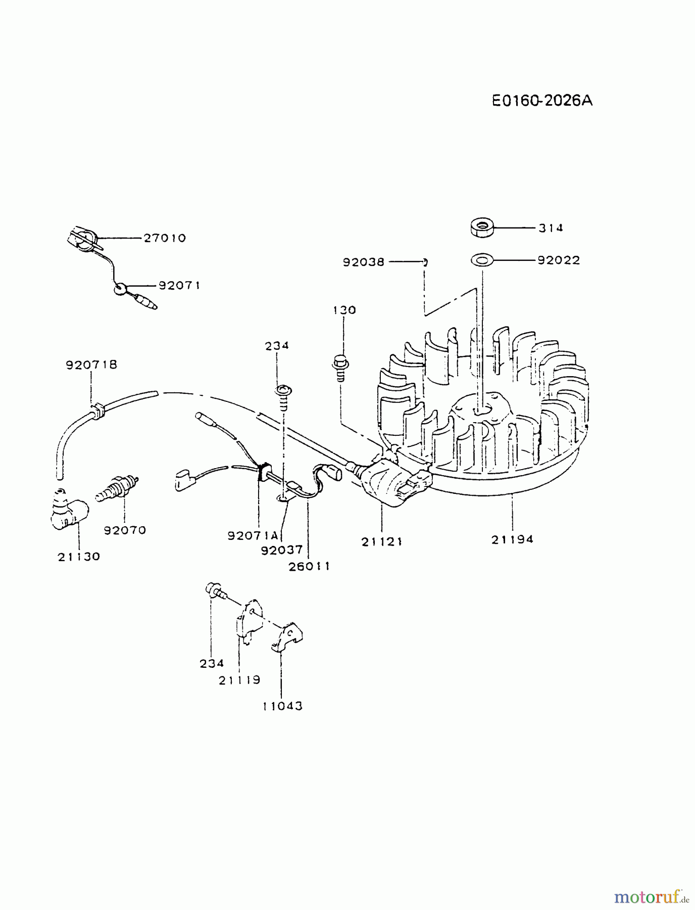  Kawasaki Motoren Motoren Vertikal FA210V - AS02 bis FH641V - DS24 FB460V-BS18 - Kawasaki FB460V 4-Stroke Engine ELECTRIC-EQUIPMENT