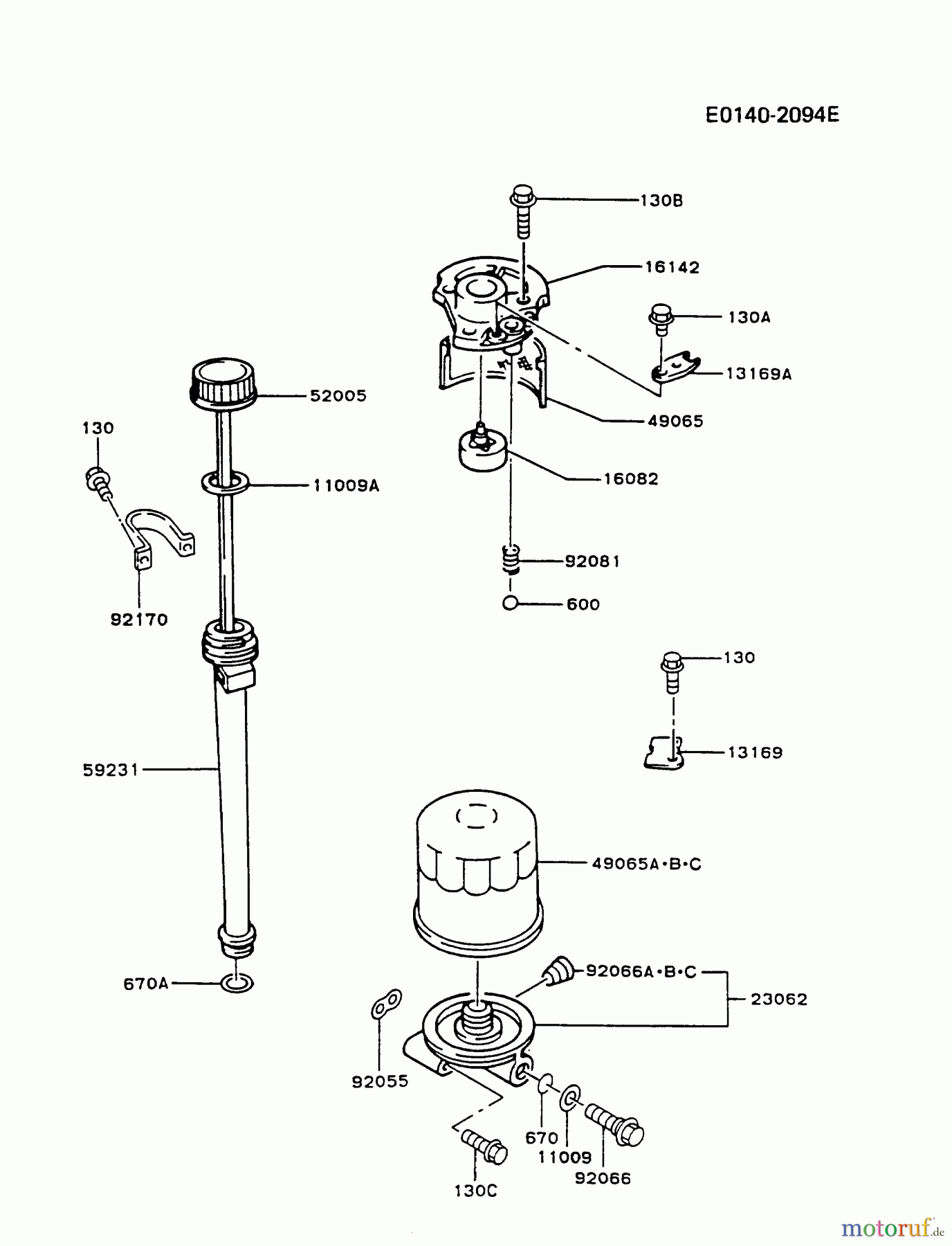  Kawasaki Motoren Motoren Vertikal FA210V - AS02 bis FH641V - DS24 FB460V-DS12 - Kawasaki FB460V 4-Stroke Engine LUBRICATION-EQUIPMENT