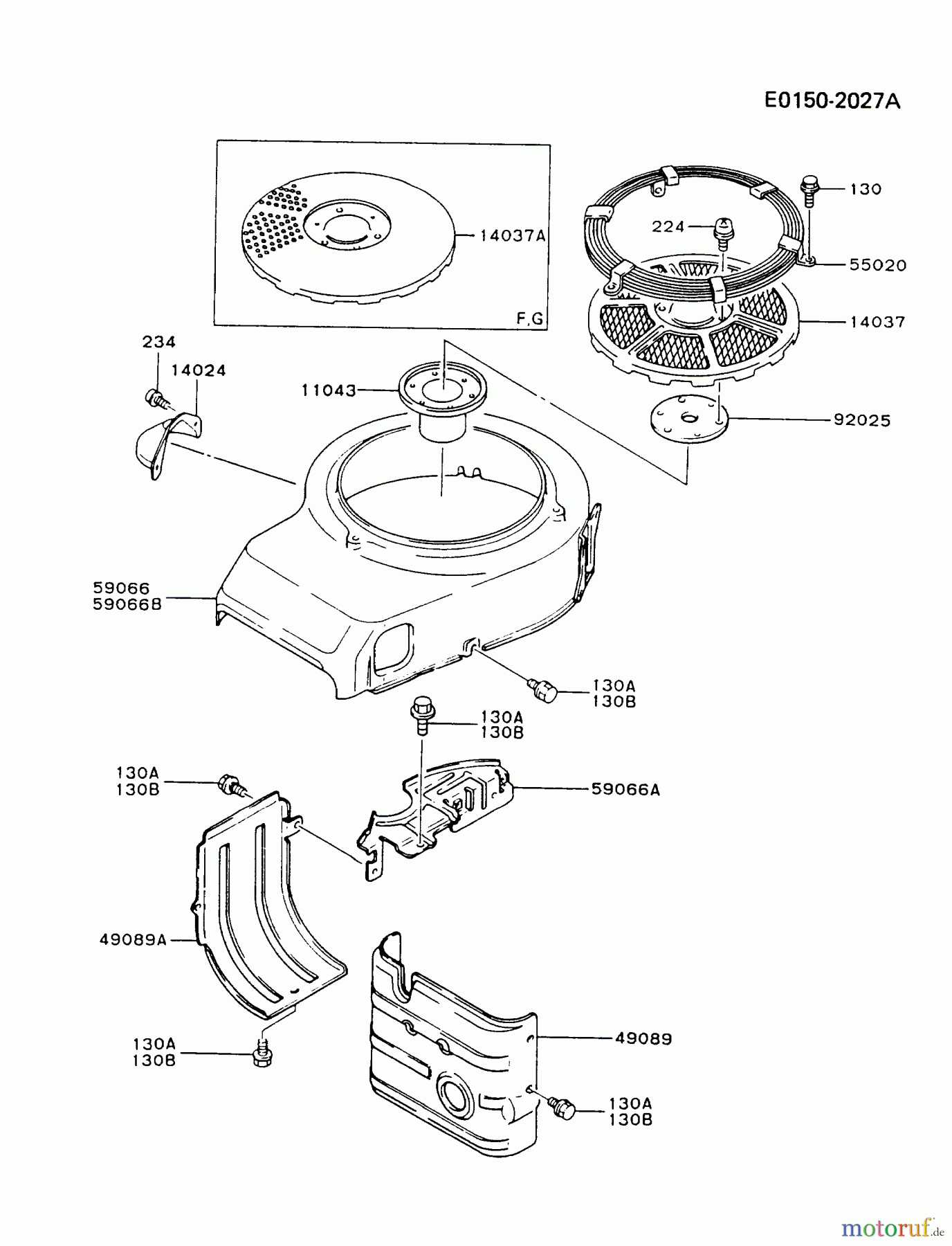  Kawasaki Motoren Motoren Vertikal FA210V - AS02 bis FH641V - DS24 FB460V-GS03 - Kawasaki FB460V 4-Stroke Engine COOLING-EQUIPMENT