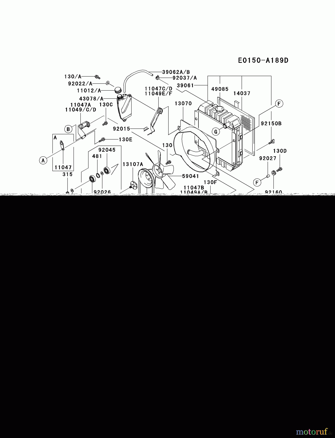  Kawasaki Motoren Motoren, Horizontal FD620D-AS03 - Kawasaki FD620D 4-Stroke Engine COOLING-EQUIPMENT #1