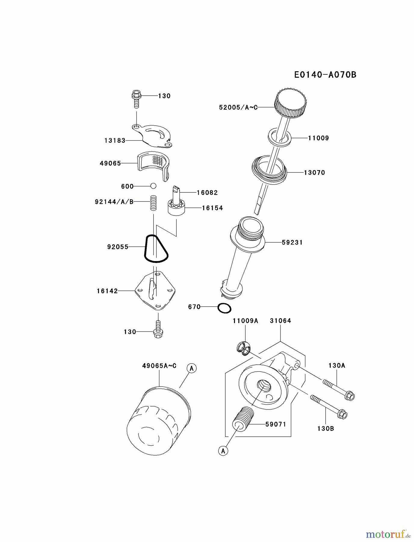  Kawasaki Motoren Motoren Vertikal FA210V - AS02 bis FH641V - DS24 FC150V-FS11 - Kawasaki FC150V 4-Stroke Engine LUBRICATION-EQUIPMENT