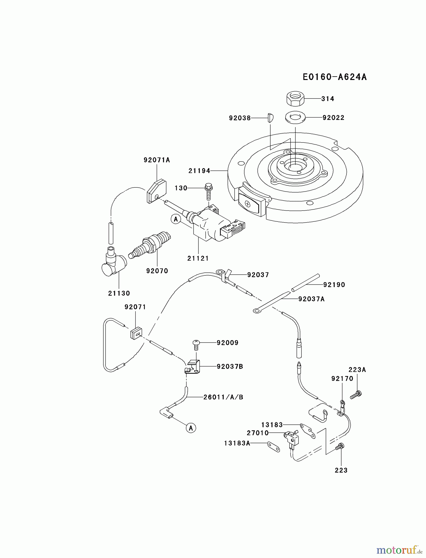  Kawasaki Motoren Motoren Vertikal FA210V - AS02 bis FH641V - DS24 FC290V-ES13 - Kawasaki FC290V 4-Stroke Engine ELECTRIC-EQUIPMENT