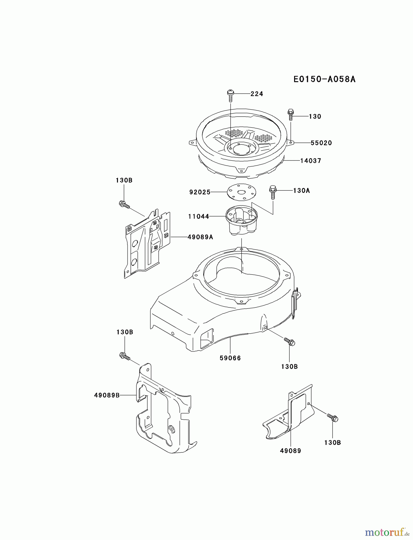  Kawasaki Motoren Motoren Vertikal FA210V - AS02 bis FH641V - DS24 FC400V-AS00 - Kawasaki FC400V 4-Stroke Engine COOLING-EQUIPMENT