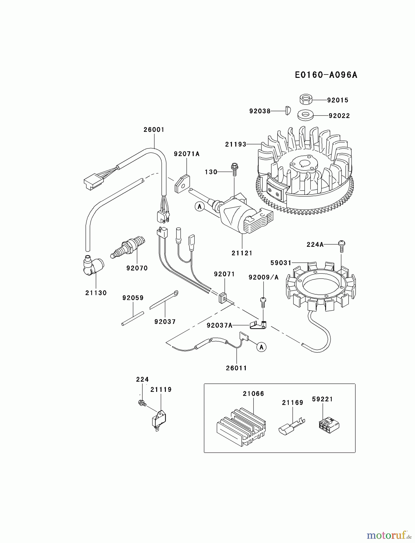  Kawasaki Motoren Motoren Vertikal FA210V - AS02 bis FH641V - DS24 FC400V-AS00 - Kawasaki FC400V 4-Stroke Engine ELECTRIC-EQUIPMENT