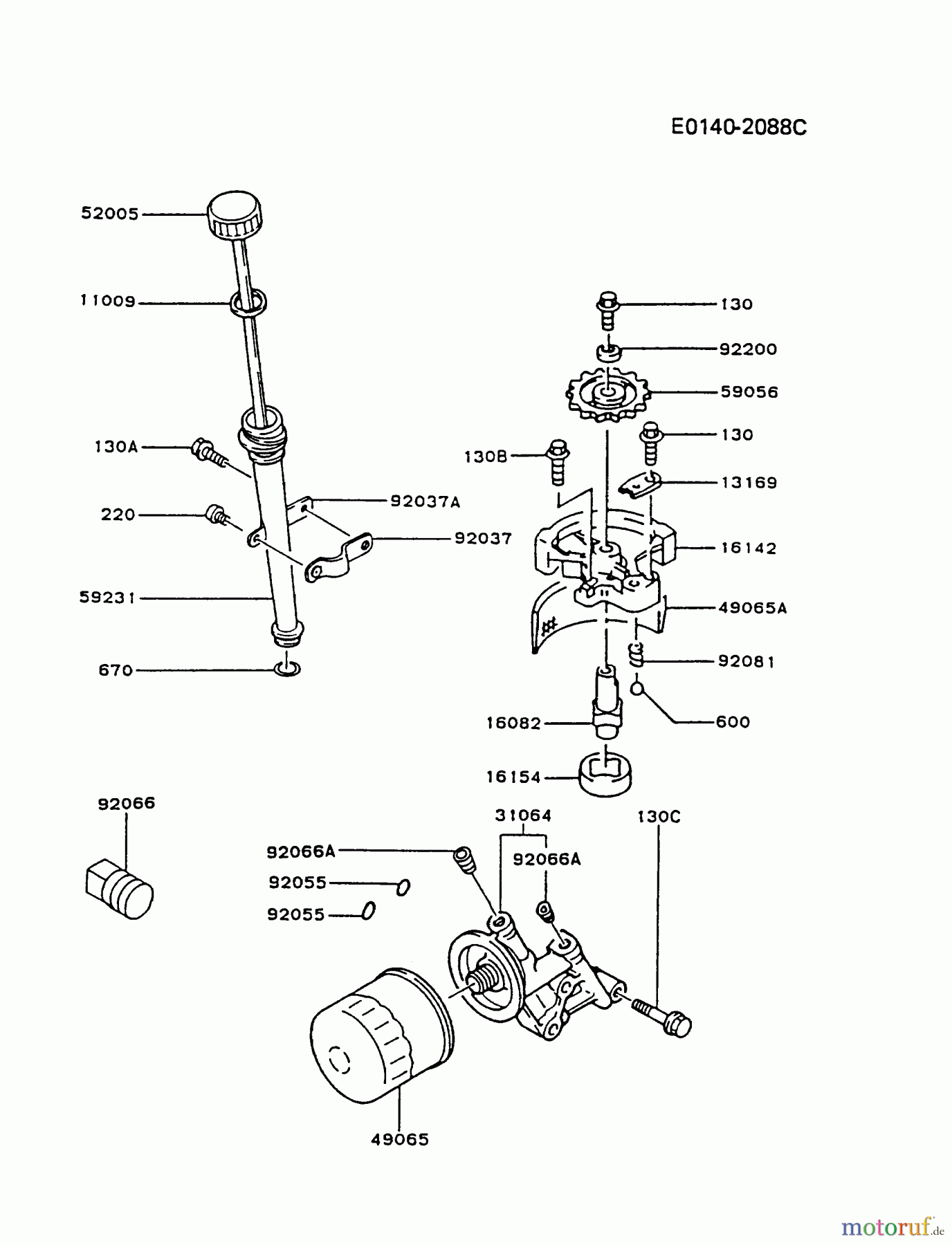  Kawasaki Motoren Motoren Vertikal FA210V - AS02 bis FH641V - DS24 FC420V-AS12 - Kawasaki FC420V 4-Stroke Engine LUBRICATION-EQUIPMENT