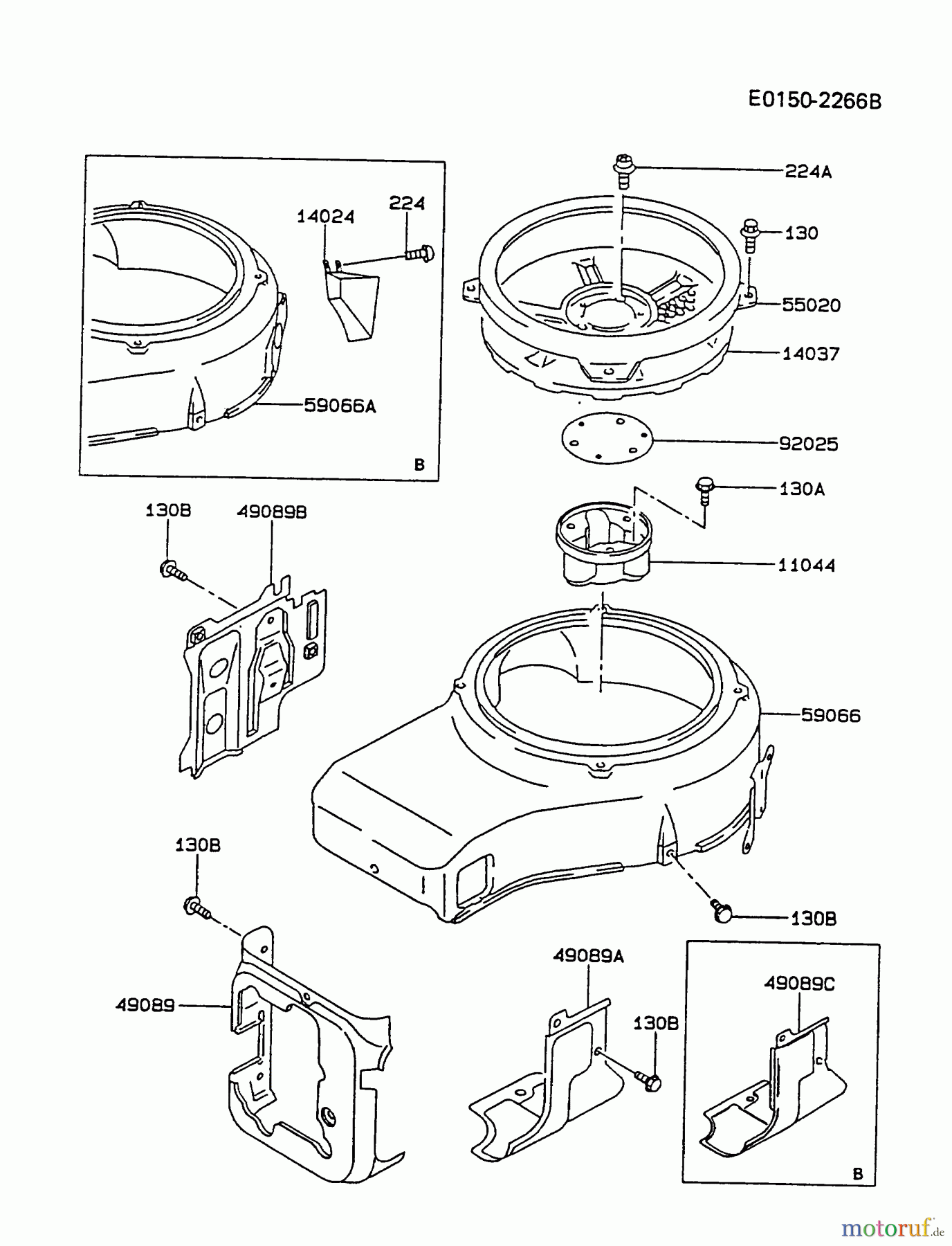  Kawasaki Motoren Motoren Vertikal FA210V - AS02 bis FH641V - DS24 FC420V-BS08 - Kawasaki FC420V 4-Stroke Engine COOLING-EQUIPMENT