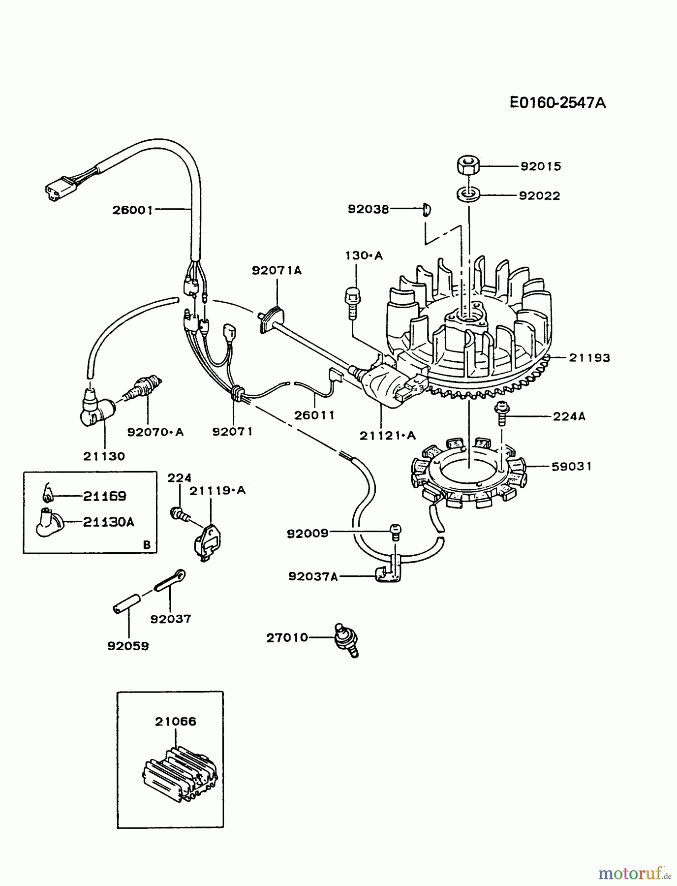  Kawasaki Motoren Motoren Vertikal FA210V - AS02 bis FH641V - DS24 FC420V-BS08 - Kawasaki FC420V 4-Stroke Engine ELECTRIC-EQUIPMENT