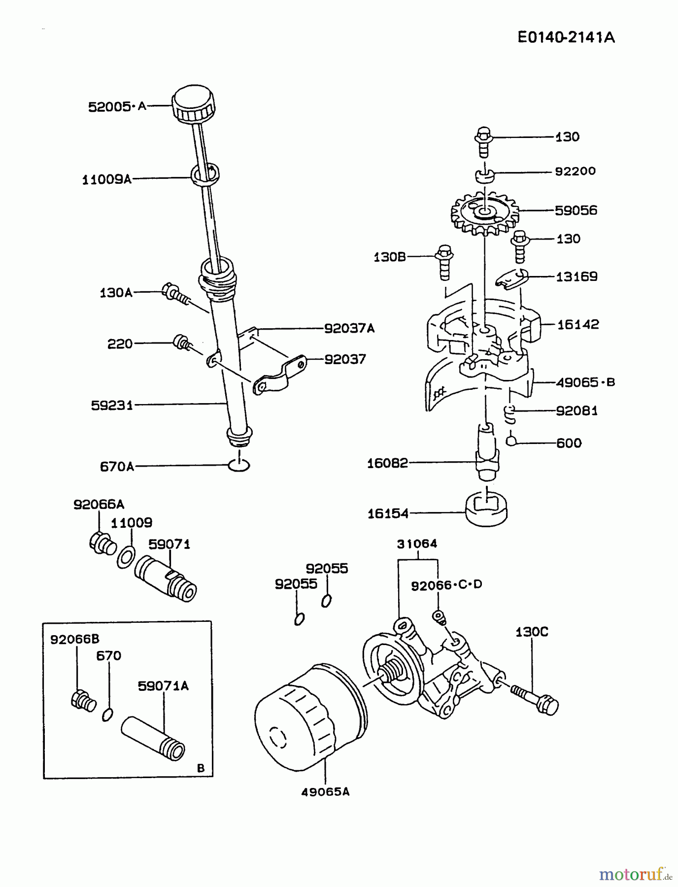  Kawasaki Motoren Motoren Vertikal FA210V - AS02 bis FH641V - DS24 FC420V-AS08 - Kawasaki FC420V 4-Stroke Engine LUBRICATION-EQUIPMENT