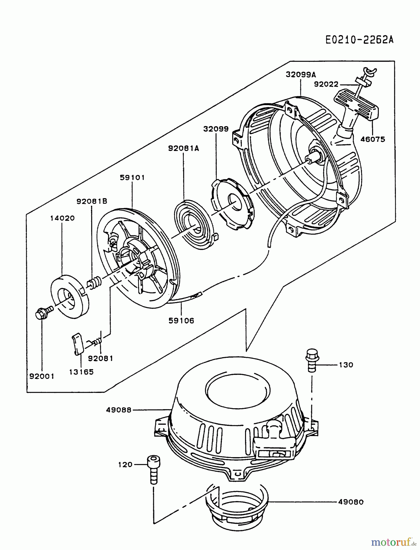  Kawasaki Motoren Motoren Vertikal FA210V - AS02 bis FH641V - DS24 FC420V-BS13 - Kawasaki FC420V 4-Stroke Engine STARTER