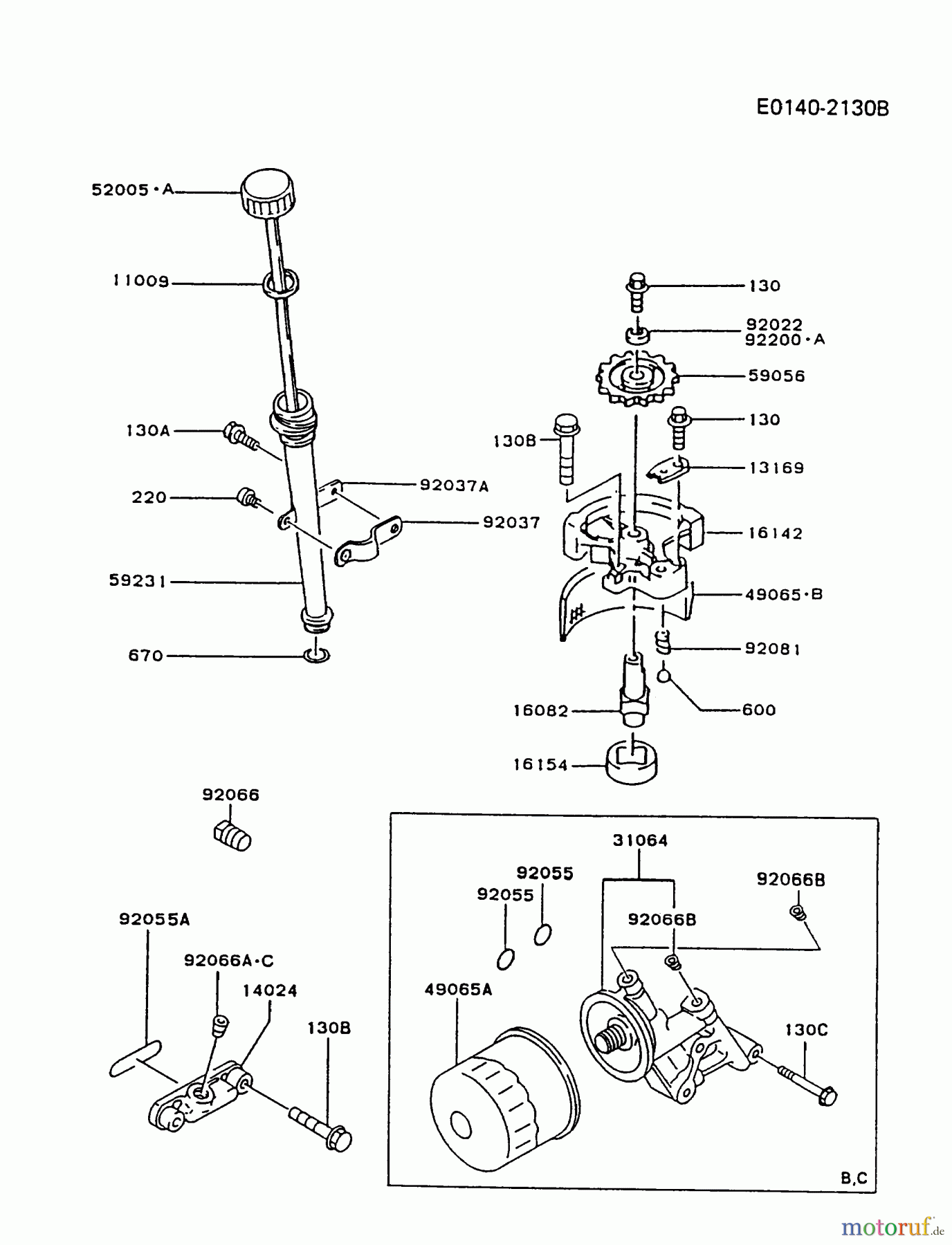  Kawasaki Motoren Motoren Vertikal FA210V - AS02 bis FH641V - DS24 FC420V-CS05 - Kawasaki FC420V 4-Stroke Engine LUBRICATION-EQUIPMENT