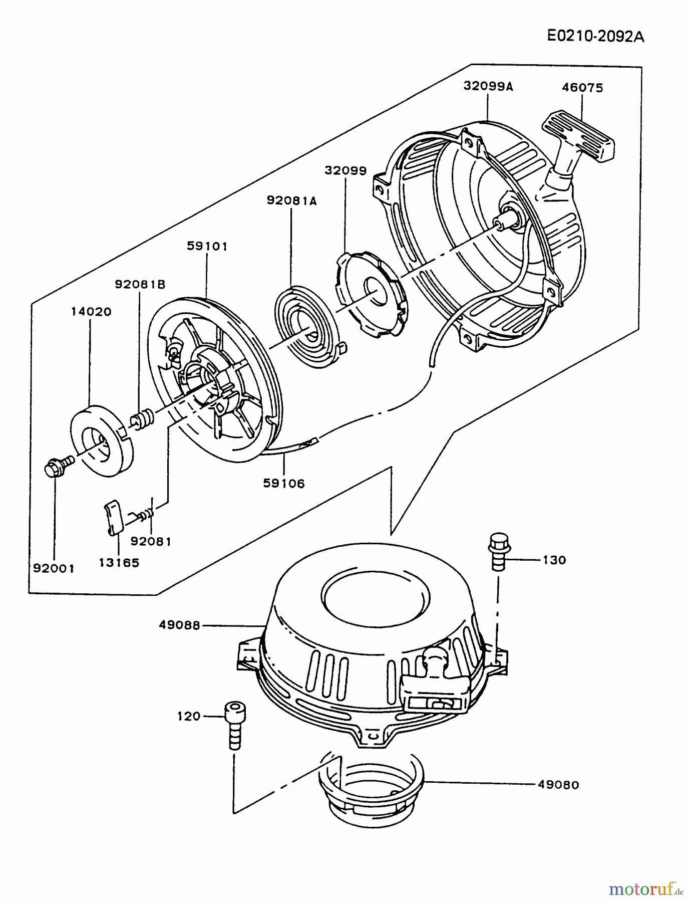  Kawasaki Motoren Motoren Vertikal FA210V - AS02 bis FH641V - DS24 FC420V-BS05 - Kawasaki FC420V 4-Stroke Engine STARTER