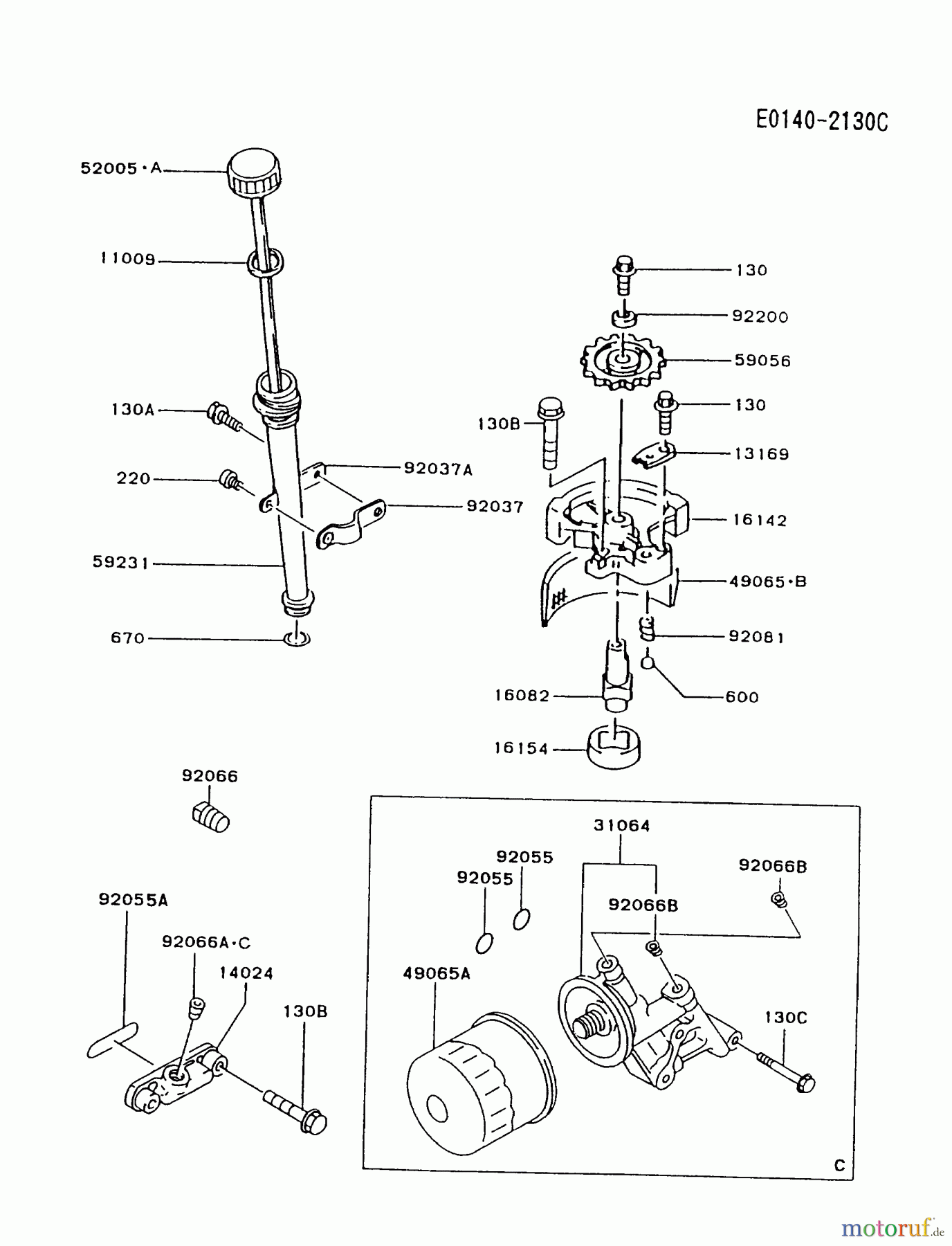  Kawasaki Motoren Motoren Vertikal FA210V - AS02 bis FH641V - DS24 FC420V-CS07 - Kawasaki FC420V 4-Stroke Engine LUBRICATION-EQUIPMENT