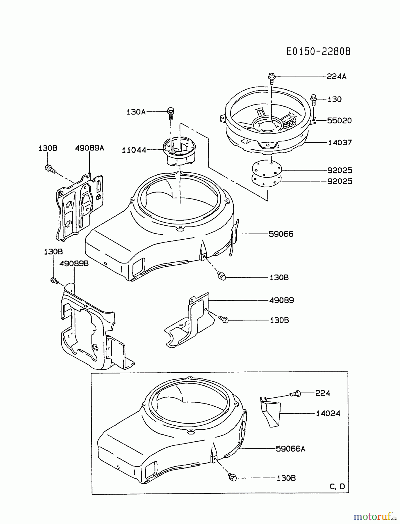  Kawasaki Motoren Motoren Vertikal FA210V - AS02 bis FH641V - DS24 FC420V-CS01 - Kawasaki FC420V 4-Stroke Engine COOLING-EQUIPMENT