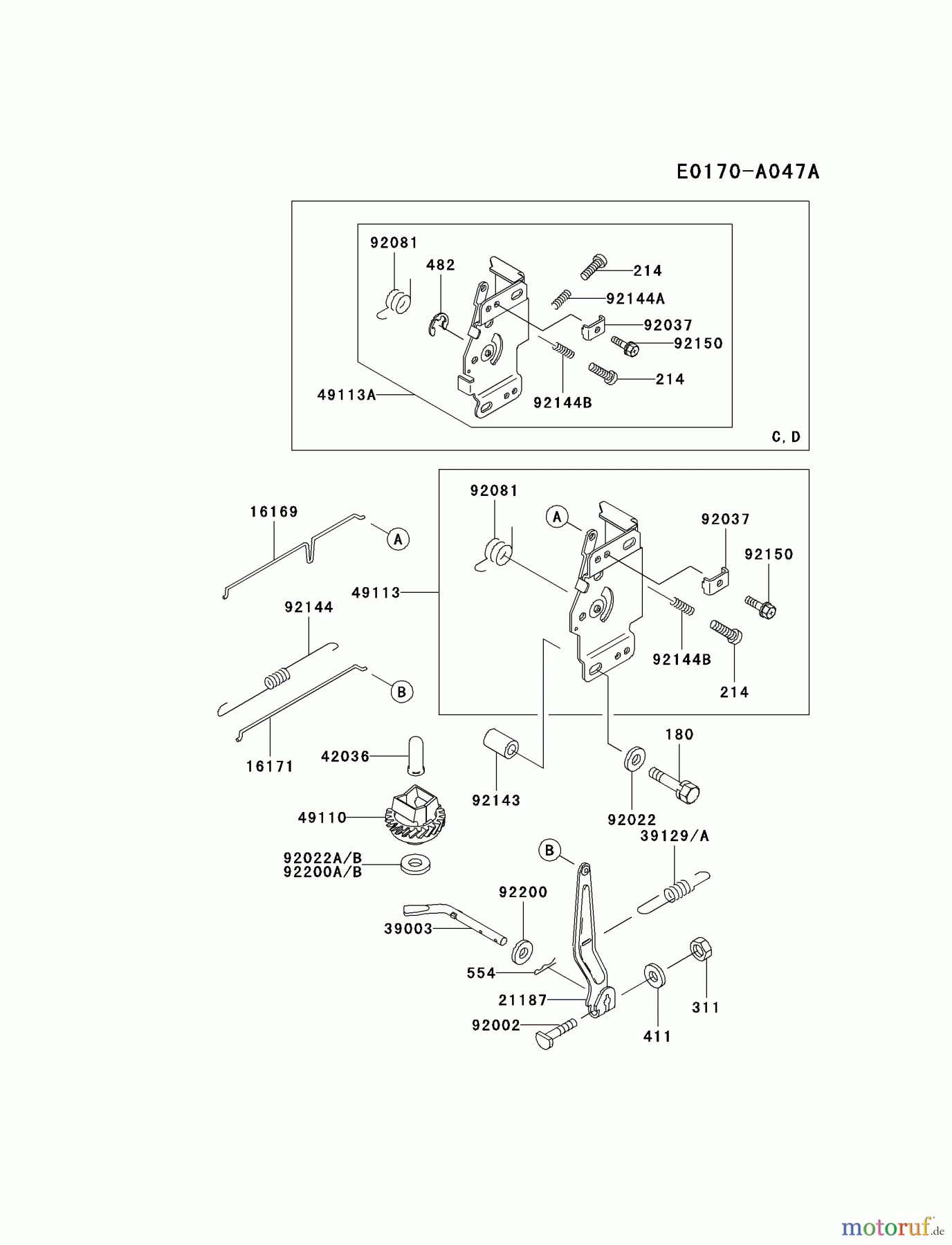  Kawasaki Motoren Motoren Vertikal FA210V - AS02 bis FH641V - DS24 FC420V-DS09 - Kawasaki FC420V 4-Stroke Engine CONTROL-EQUIPMENT